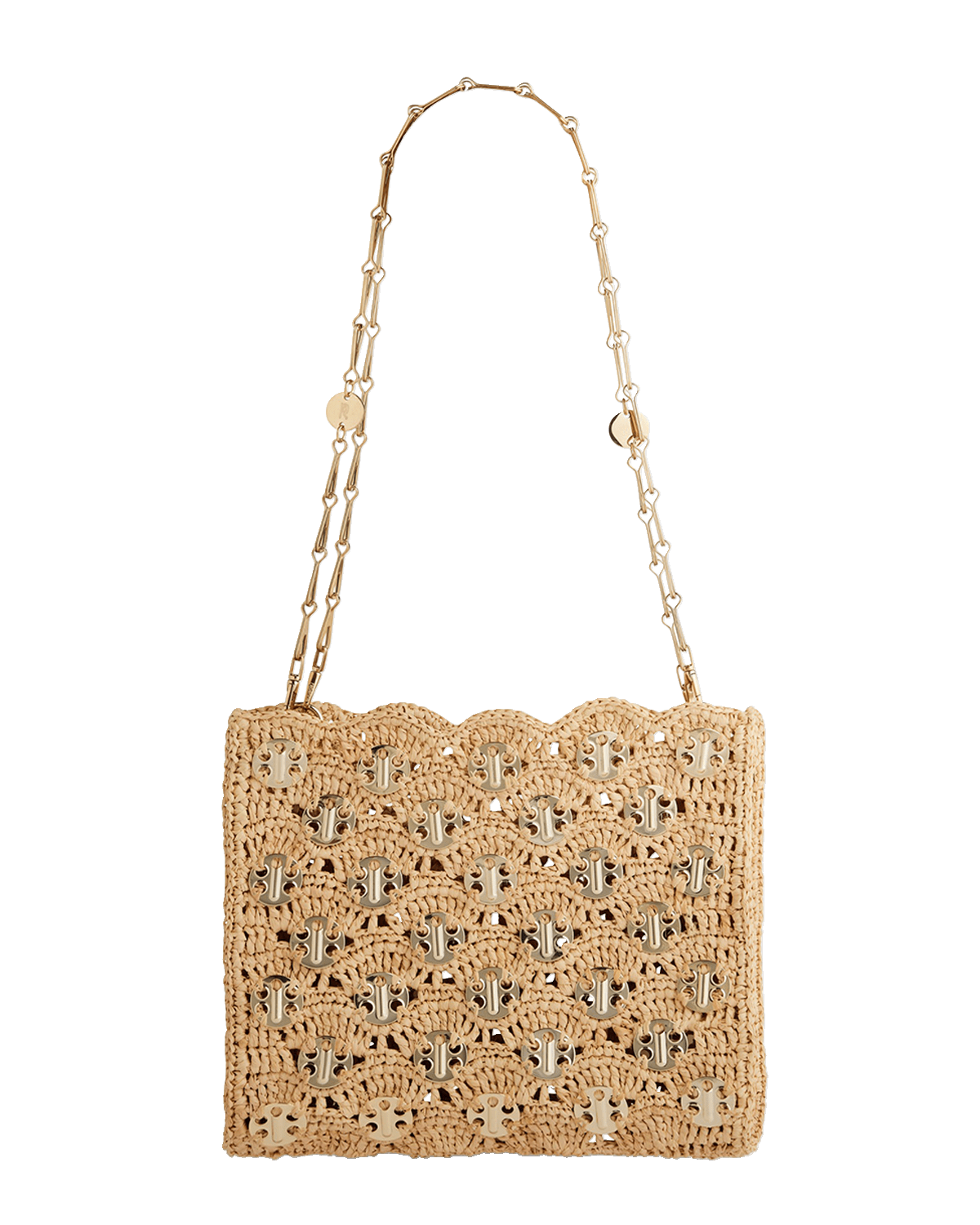 Rabanne 1969 Square Raffia Shoulder Bag