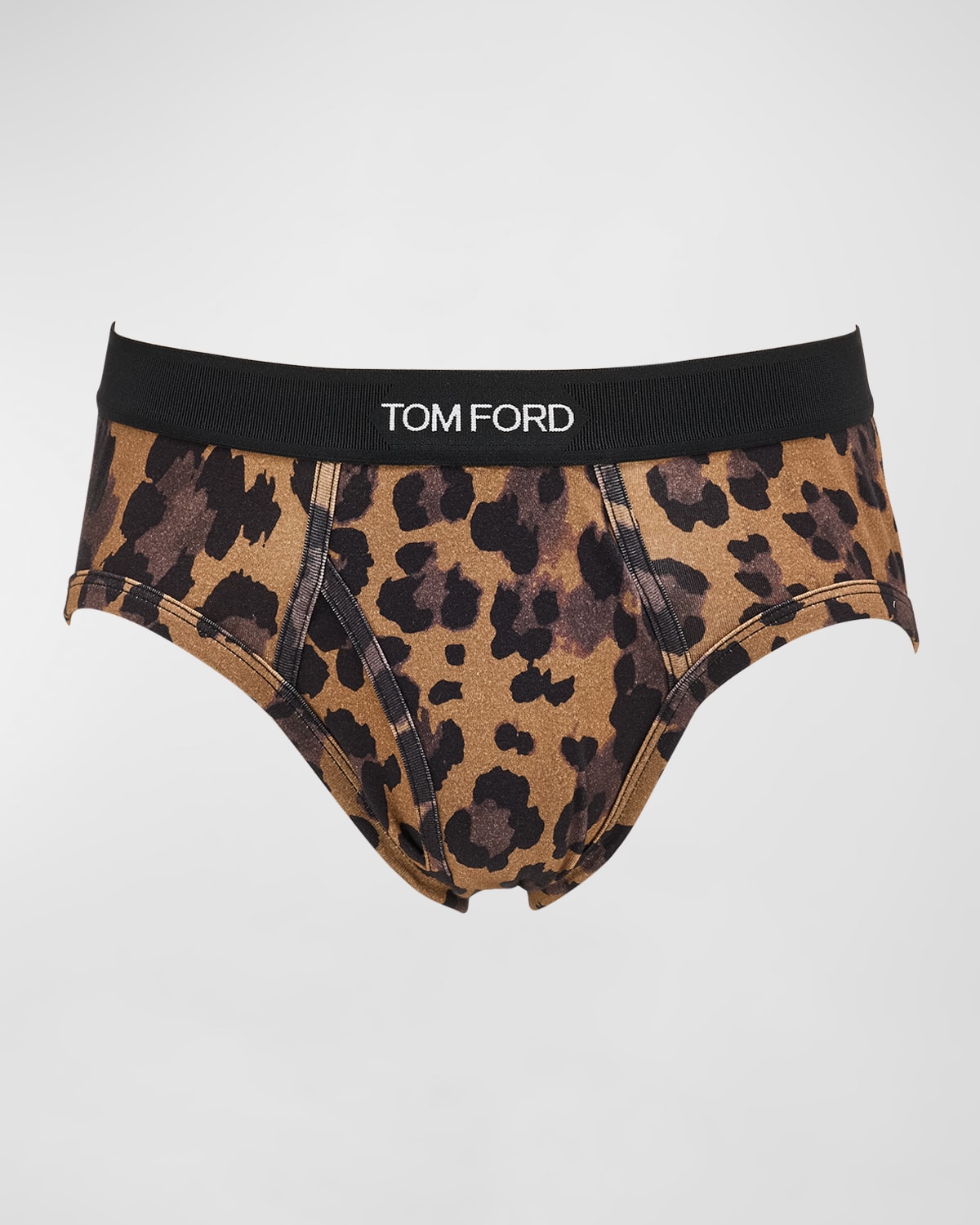 TOM FORD Men 's Leopard-Print Cotton Jersey Briefs | Thumbnail 5