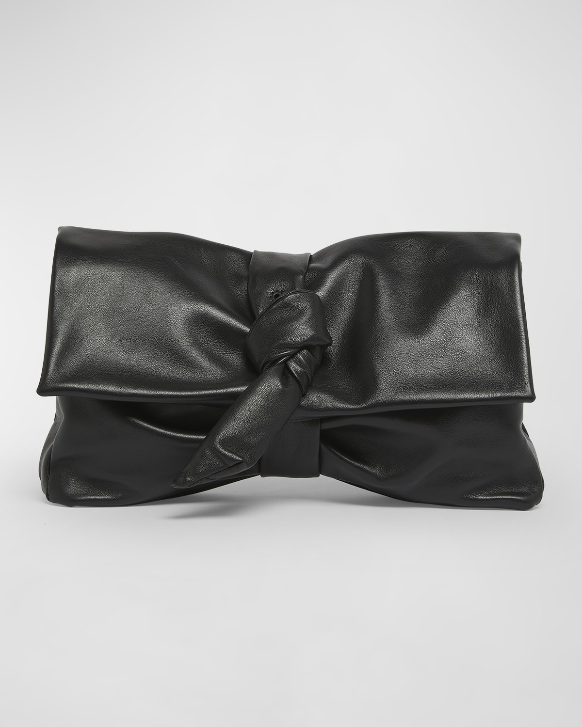 Dries Van Noten Leather Knot Clutch Bag
