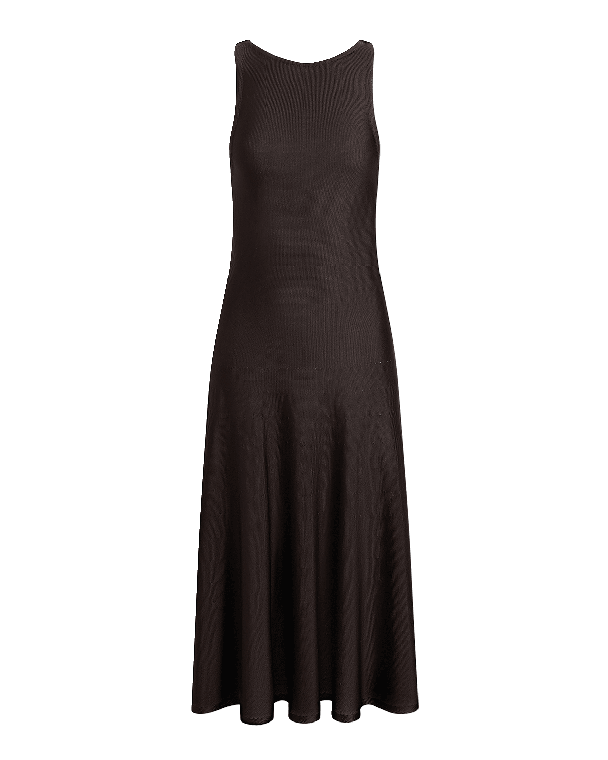 Khaite Hencil Sleeveless Semi-Sheer Knit Midi Dress