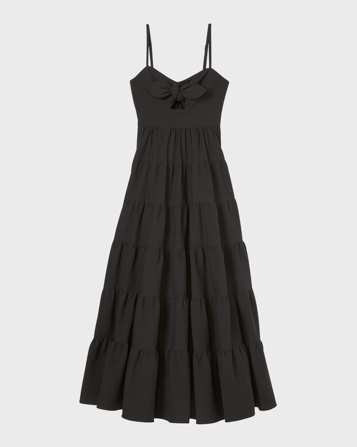 kate spade new york irene tiered cutout seersucker midi dress