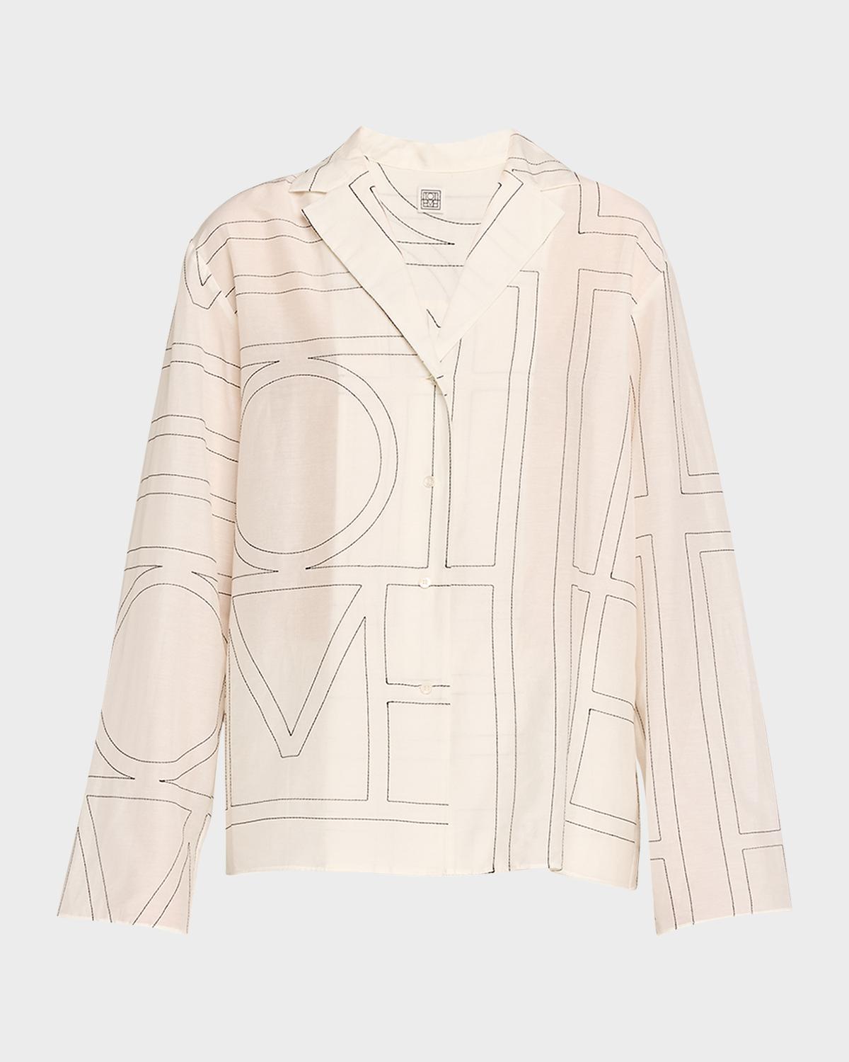 Toteme Monogram Cotton PJ Top