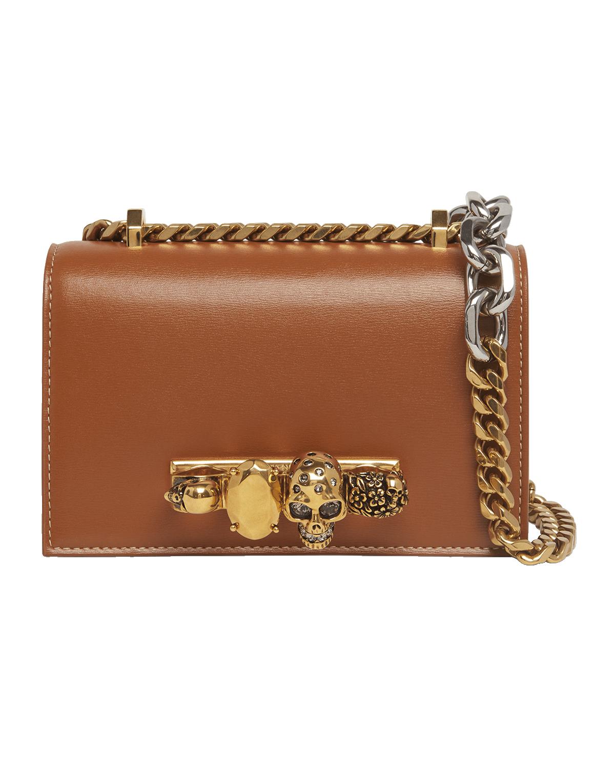 Alexander McQueen Mini Skull Jewel Leather Crossbody Bag