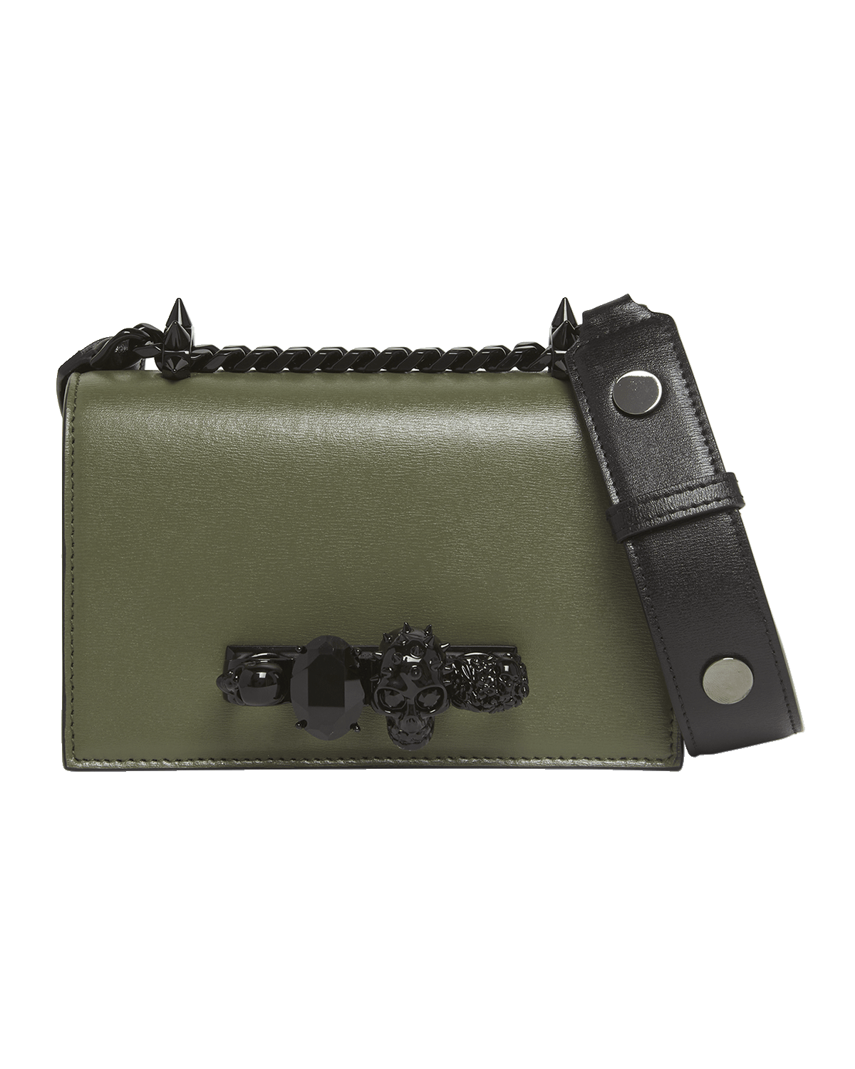 Alexander McQueen Mini Skull Jewel Leather Crossbody Bag