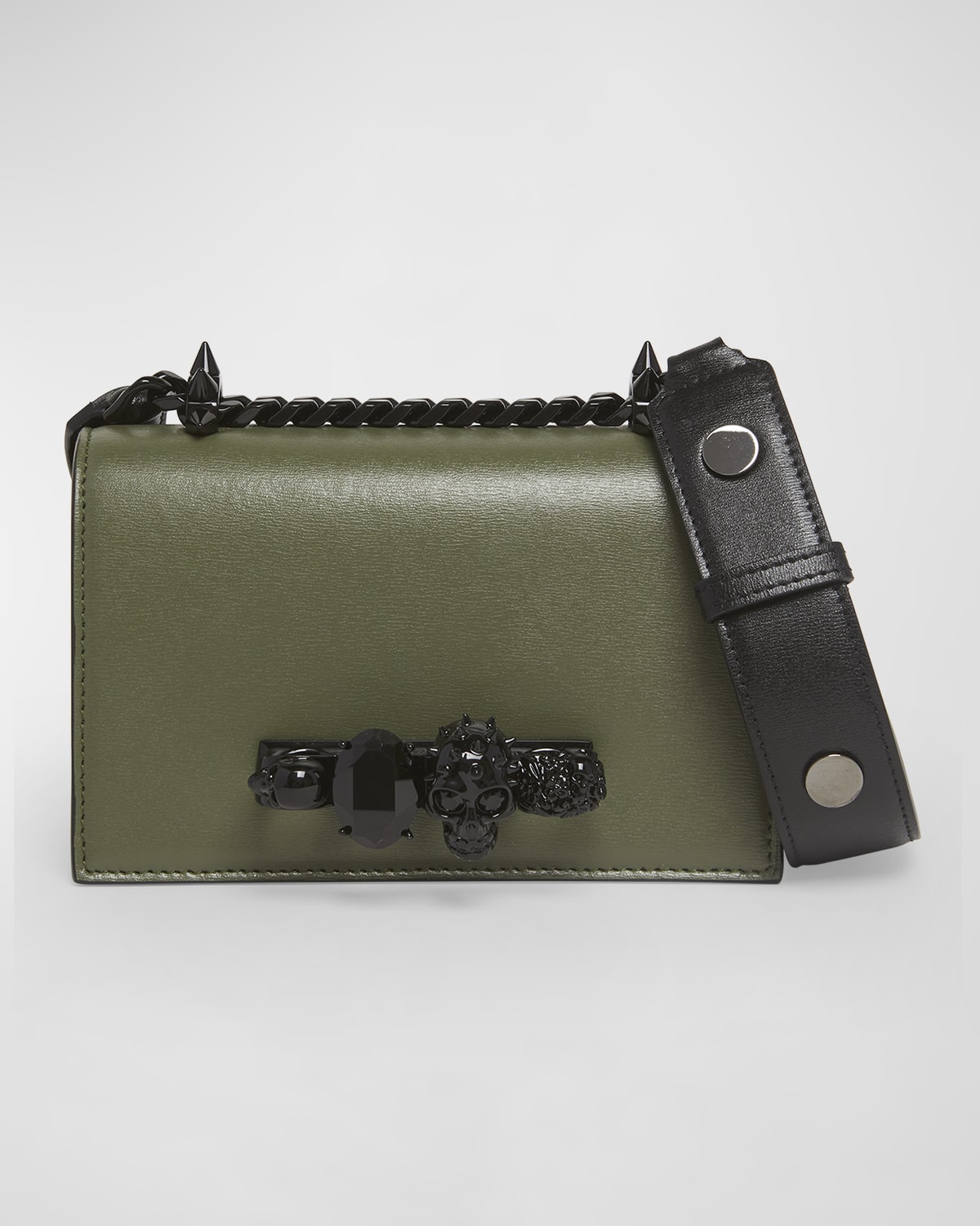 Alexander McQueen Mini Skull Jewel Leather Crossbody Bag