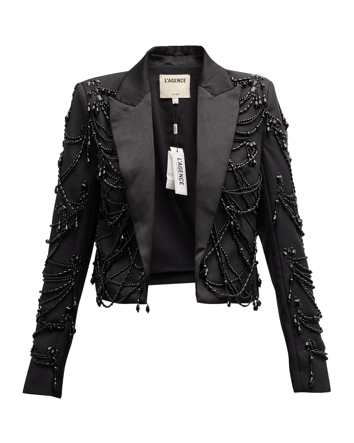 L'Agence Jen Beaded Cropped Blazer