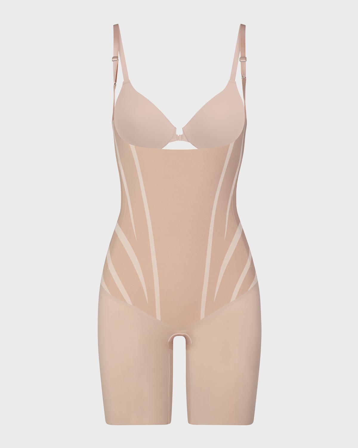 Spanx Super Sculpt Open-Bust Mid-Thigh Bodysuit