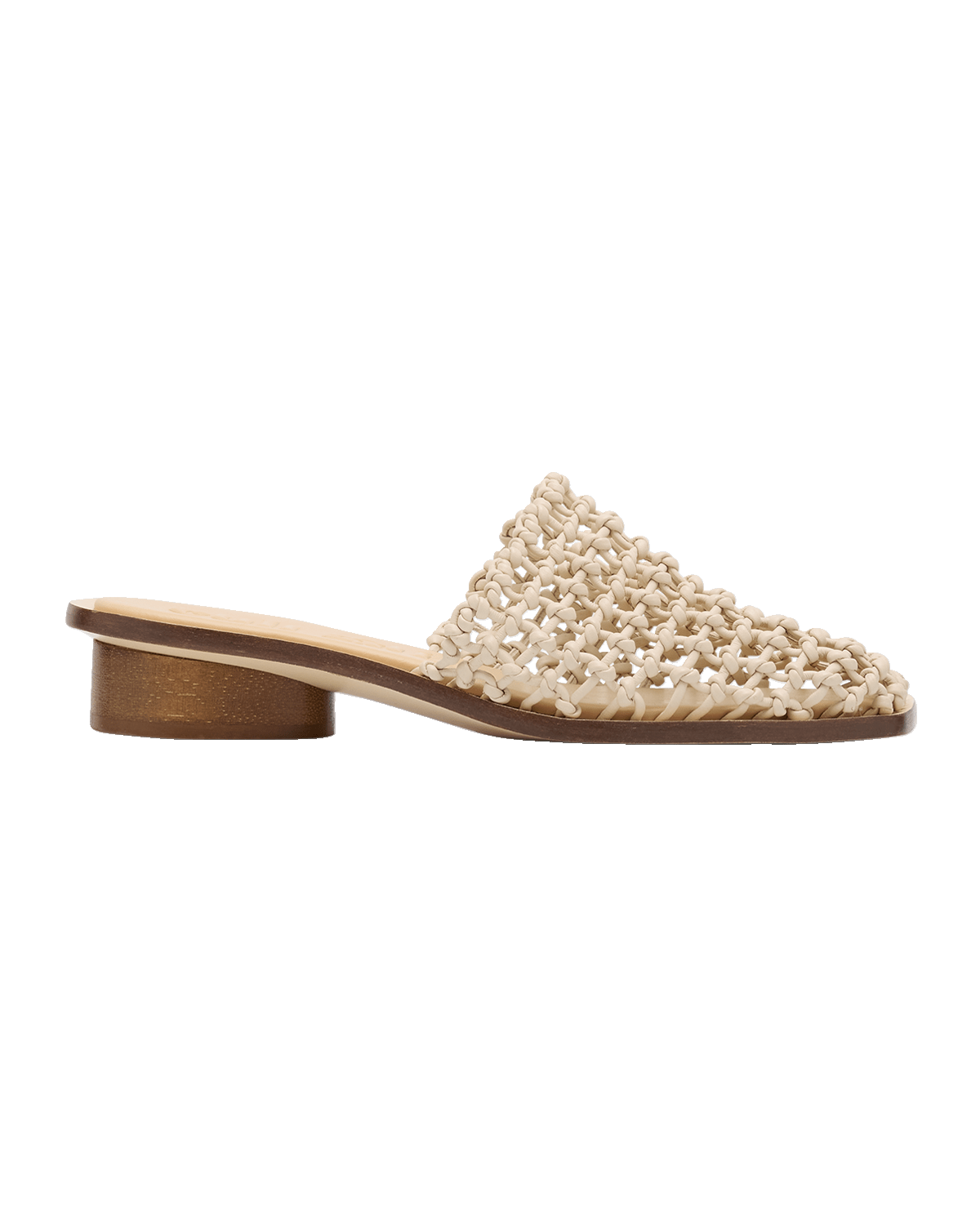 Cult Gaia Merida Leather Net Slide Mules