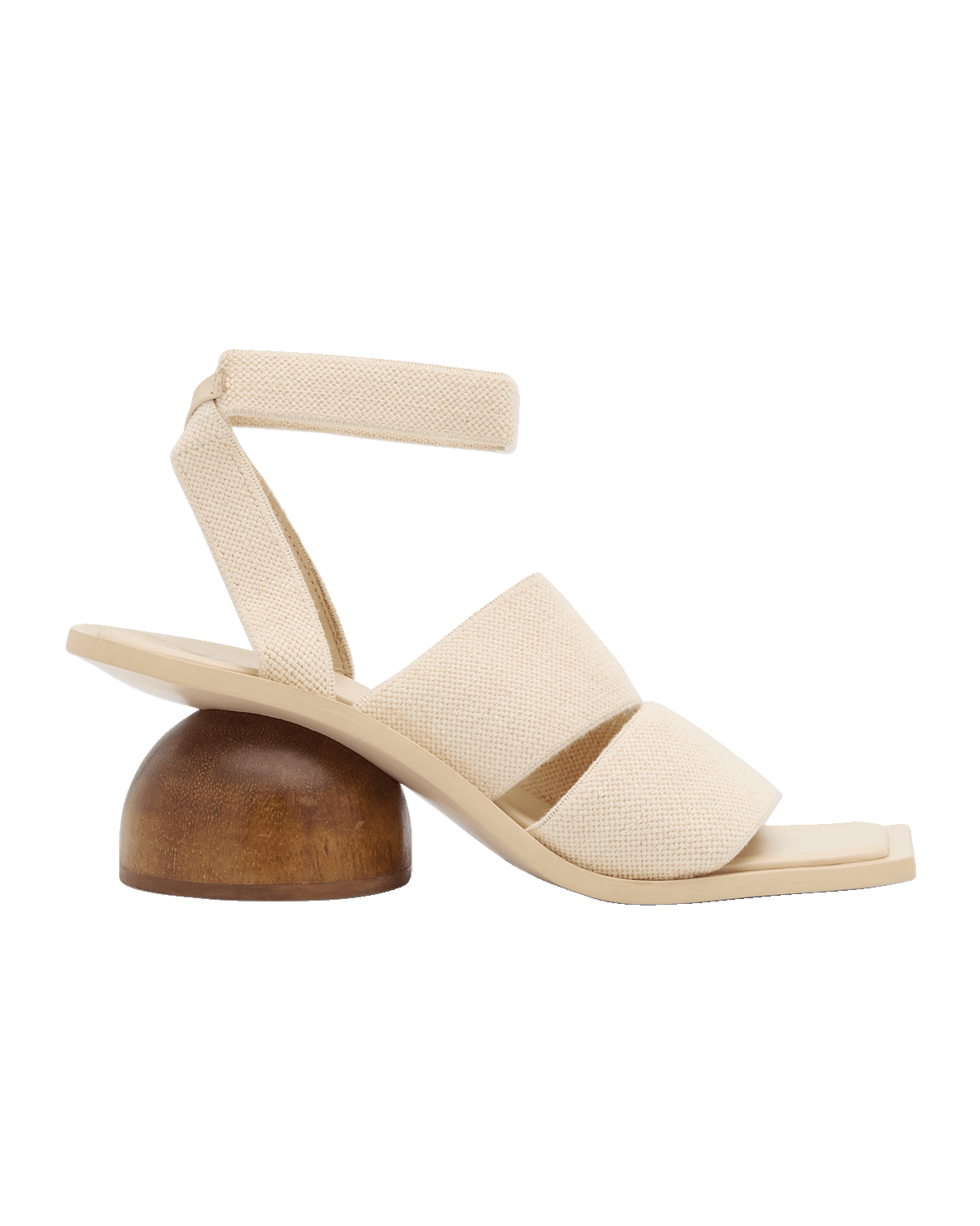 Cult Gaia Dunia Stretch Cotton Dome-Heel Sandals