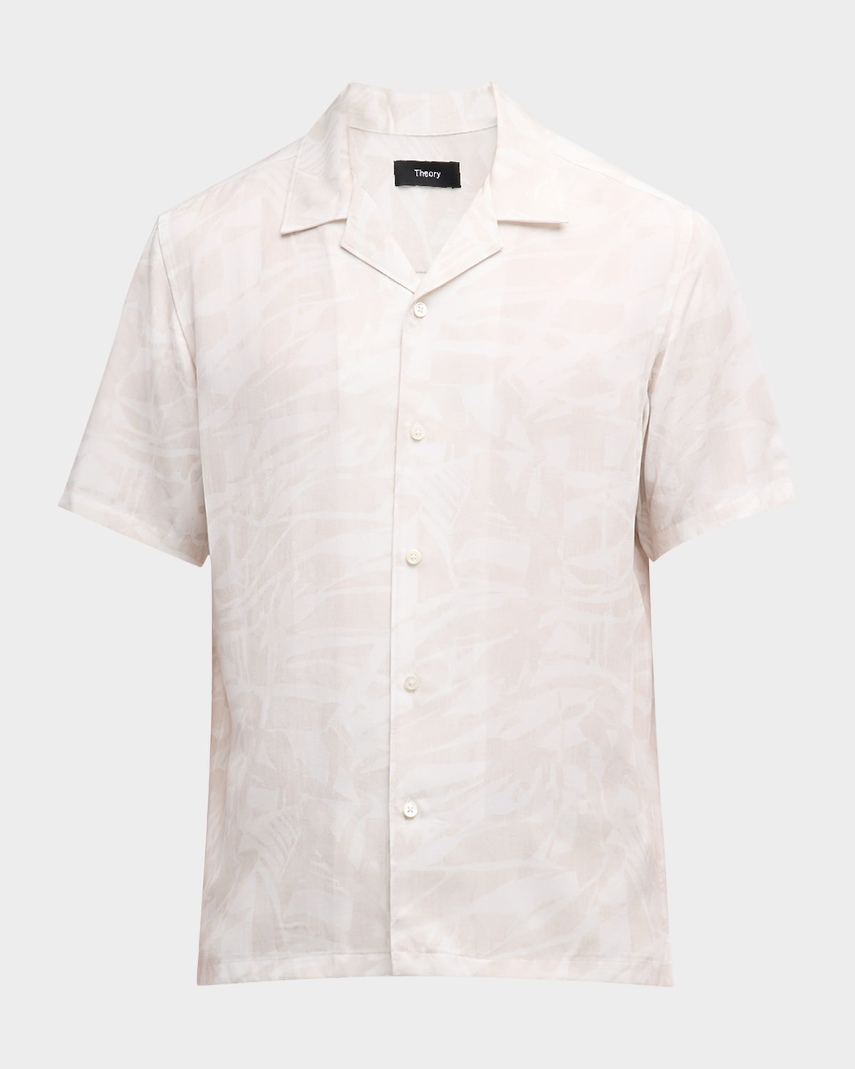 Theory Men's Irving Abstract Palms Camp Shirt