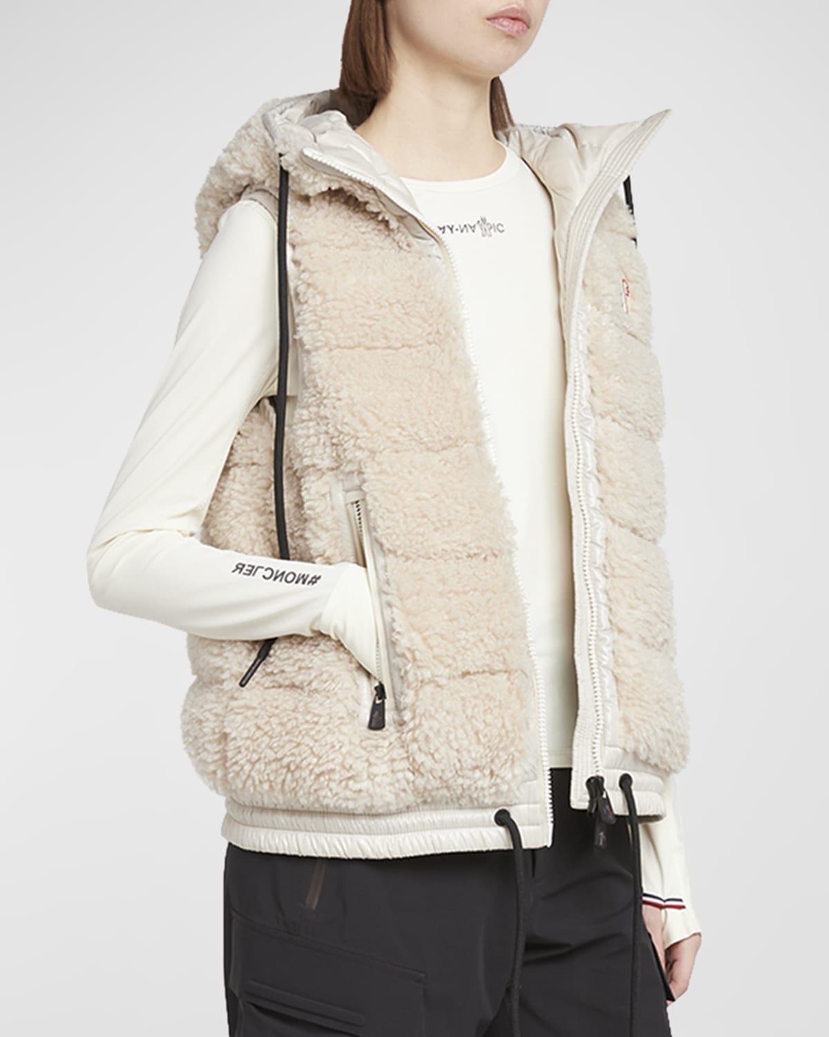Moncler Grenoble Teddy Fleece Puffer Vest