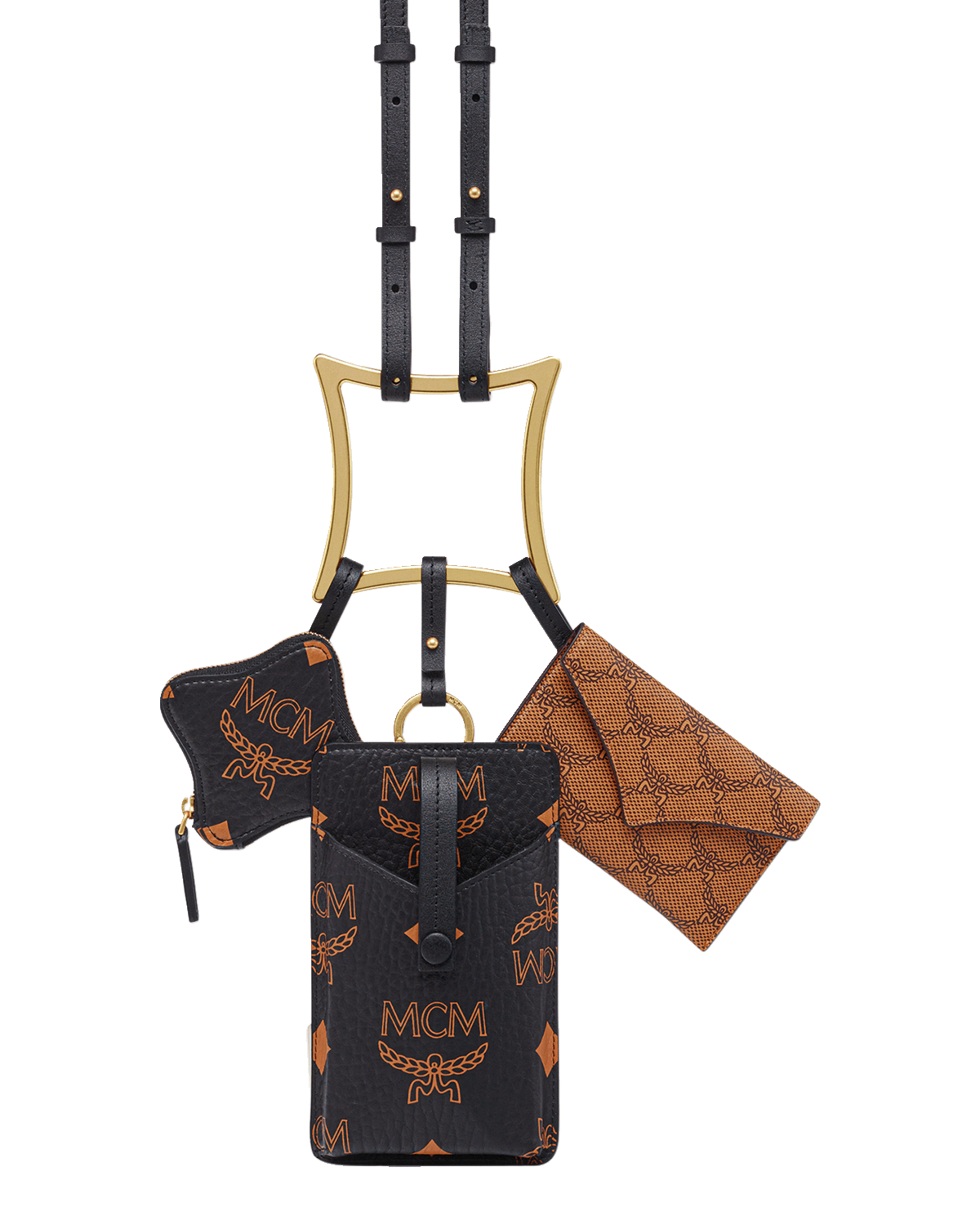 MCM Diamond Mix Monogram Flat Pouches