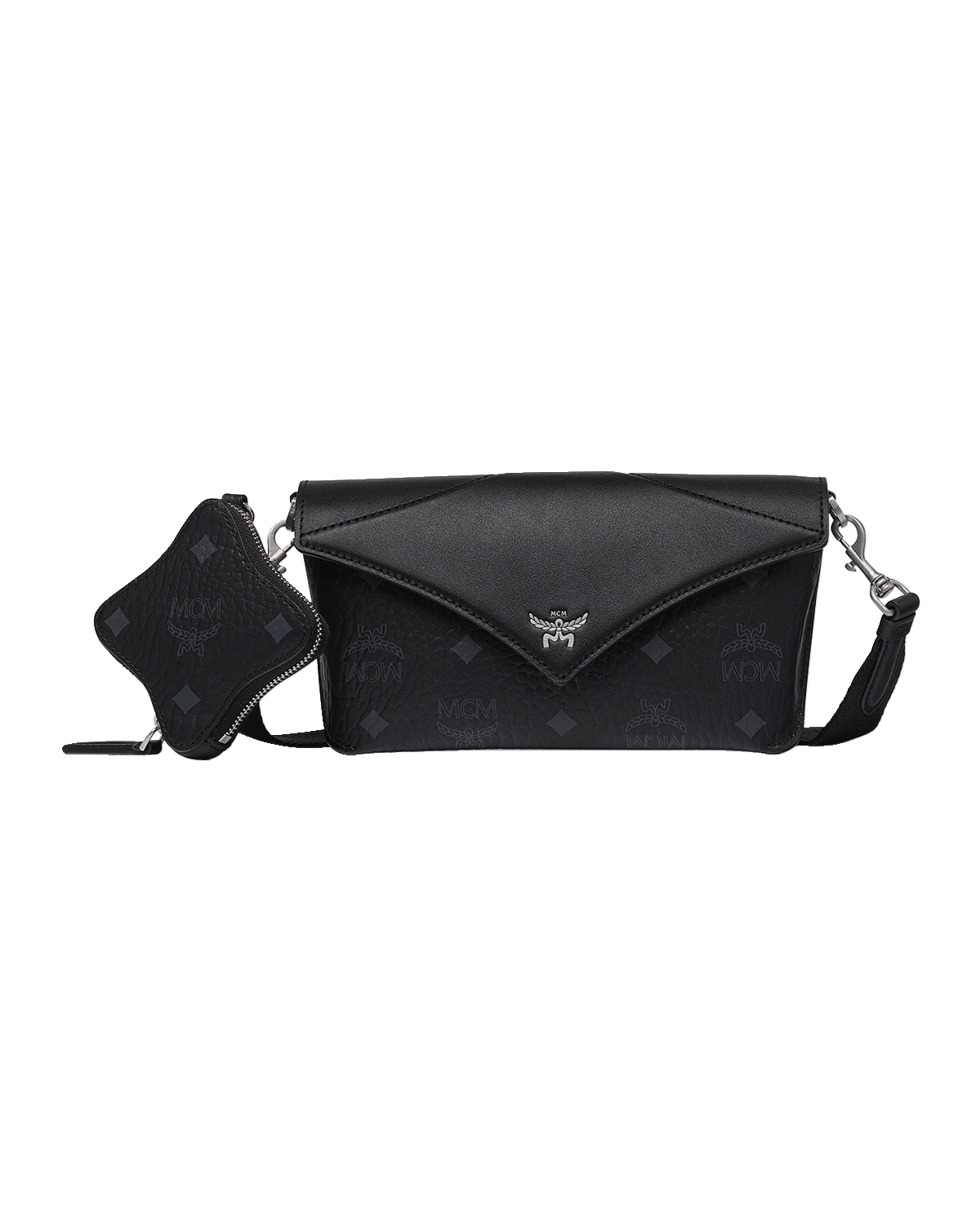 MCM Visetos Monogram Flat Pouch Shoulder Bag