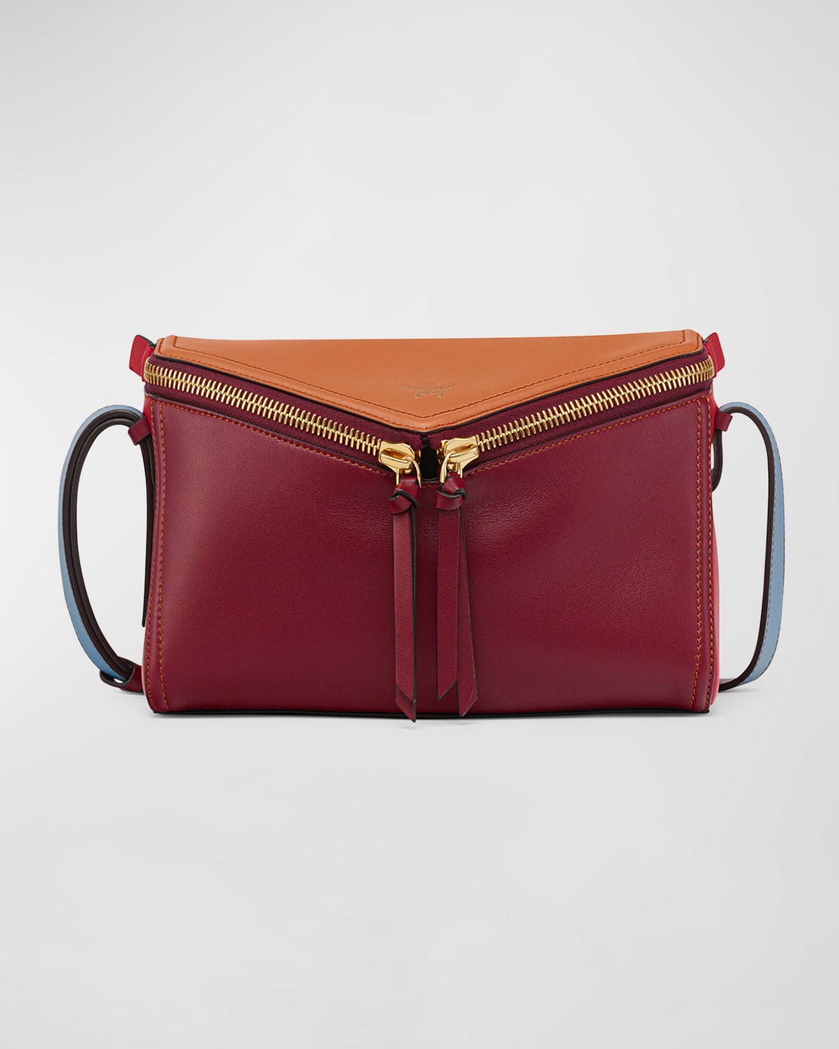 MCM 3D Diamond Colorblock Leather Shoulder Bag