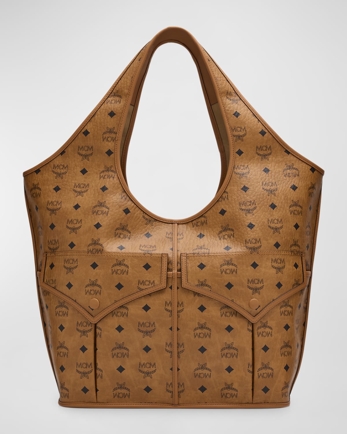 MCM Aren XL Visetos Monogram Shopper Tote Bag