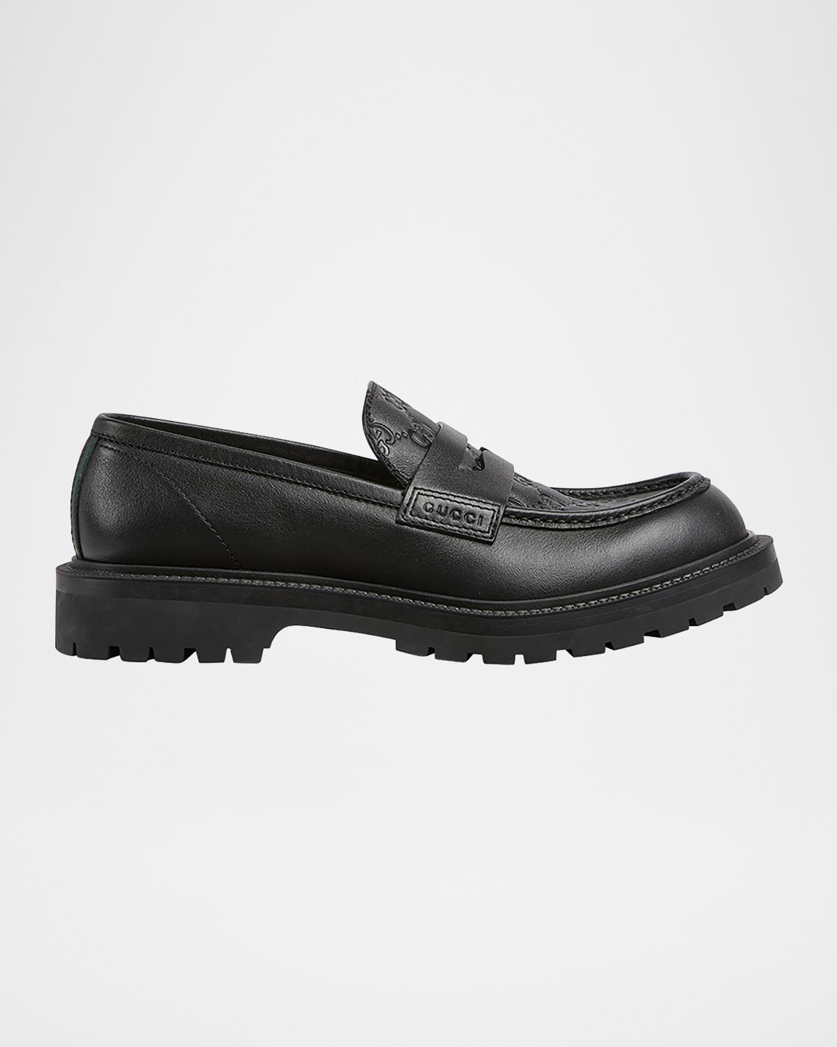 Gucci Men's Miart Guccissima Lug Sole Loafers