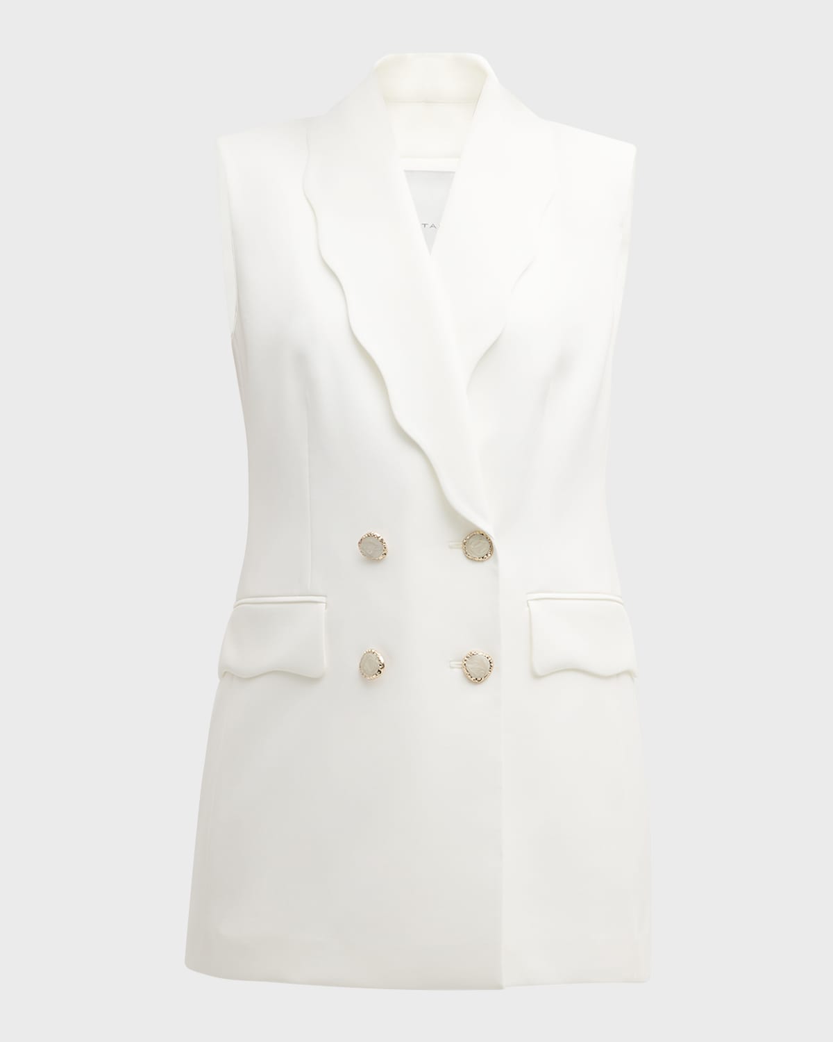 Elie Tahari The Daniela Scalloped Double-Breasted Vest