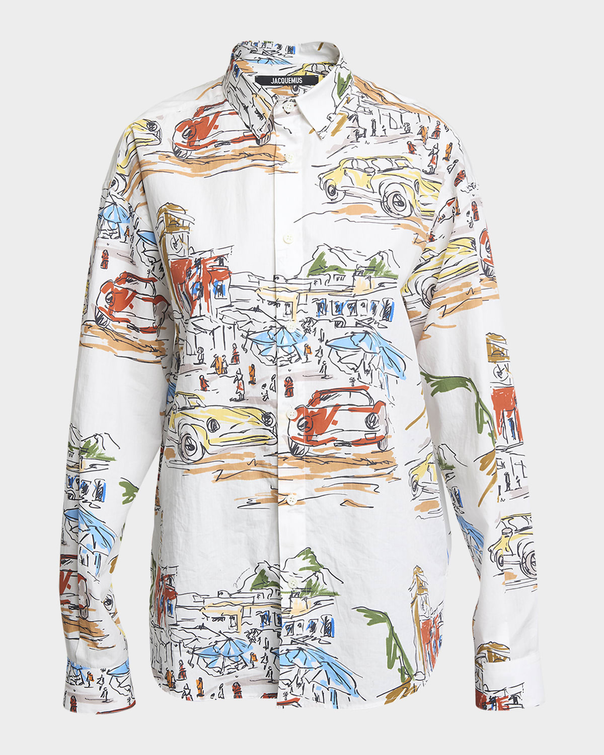Jacquemus Simon Printed Button Down Blouse