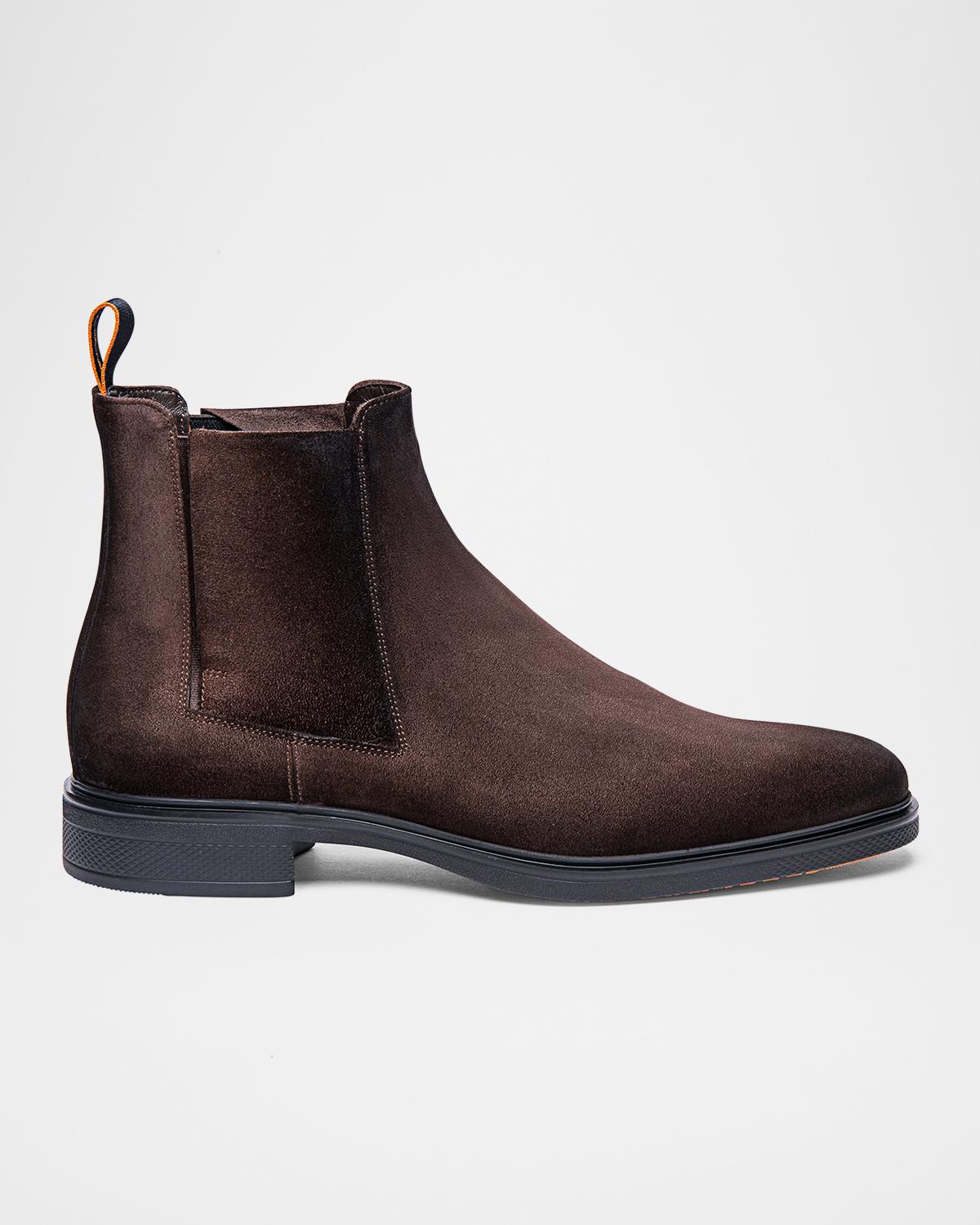 Santoni Men's Easy Suede Chelsea Boots