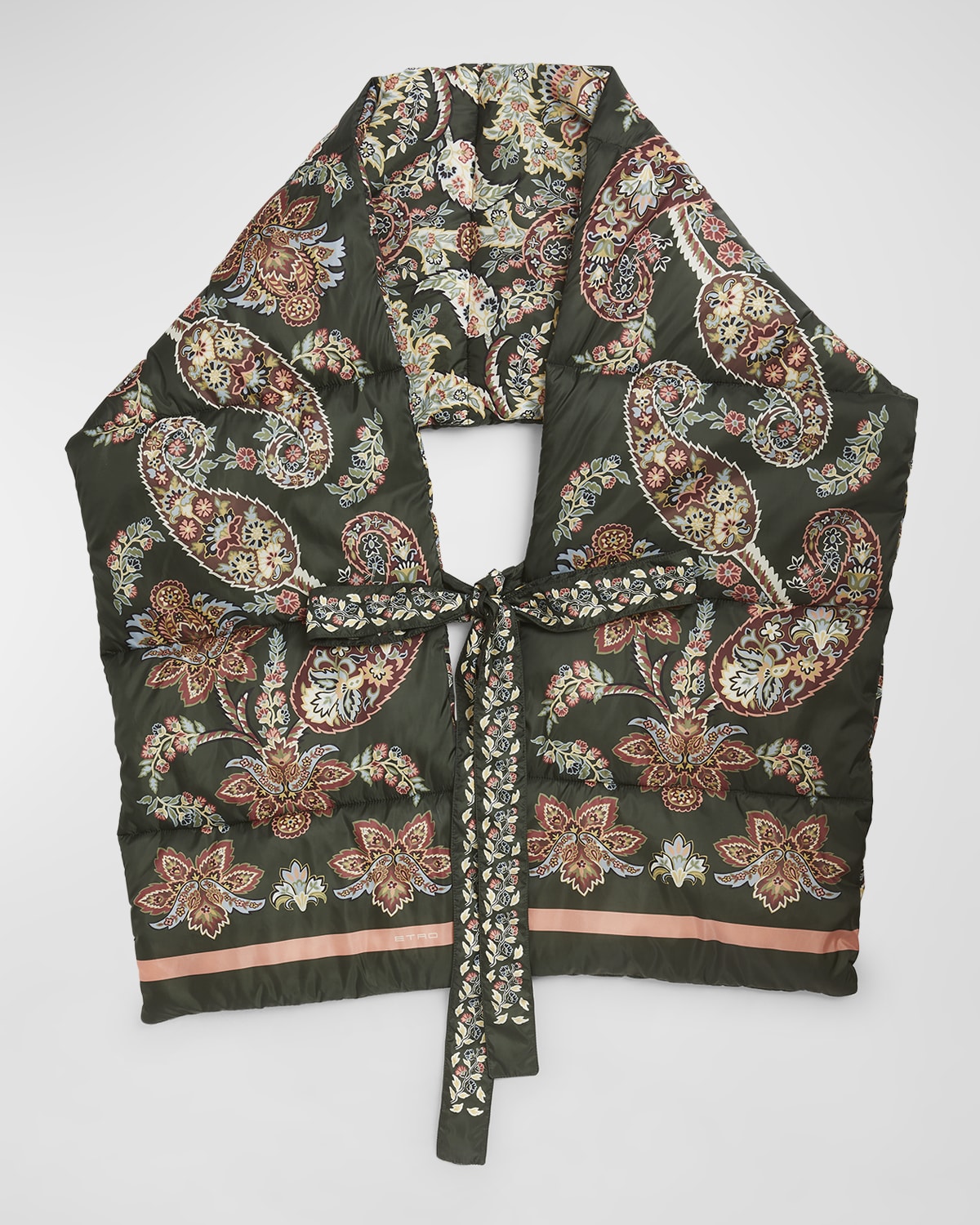 Etro Paisley Quilted Wool-Blend Scarf