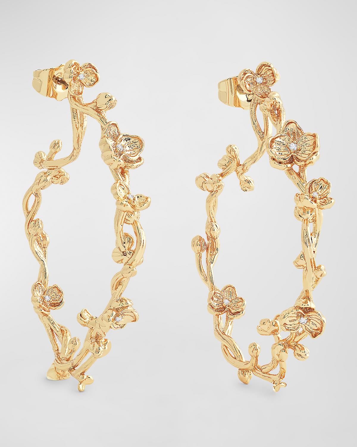 Orchid Hoop Earrings