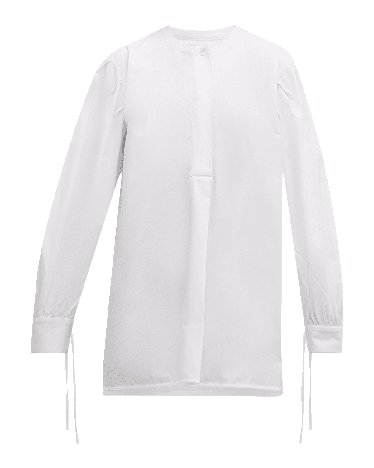 Co Tie-Cuff Long-Sleeve Oversized Cotton Shirt