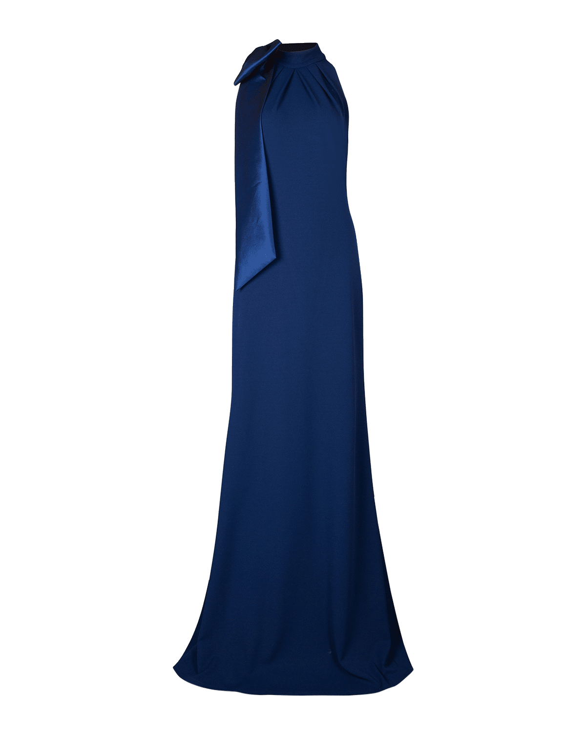 Tadashi Shoji Sleeveless Mock-Neck Bow Gown