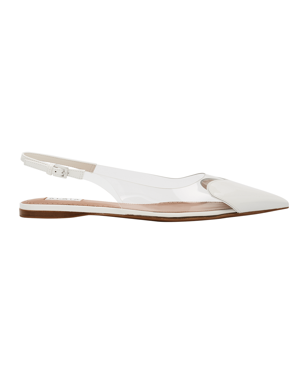ALAIA Heart Clear Slingback Ballerina Flats