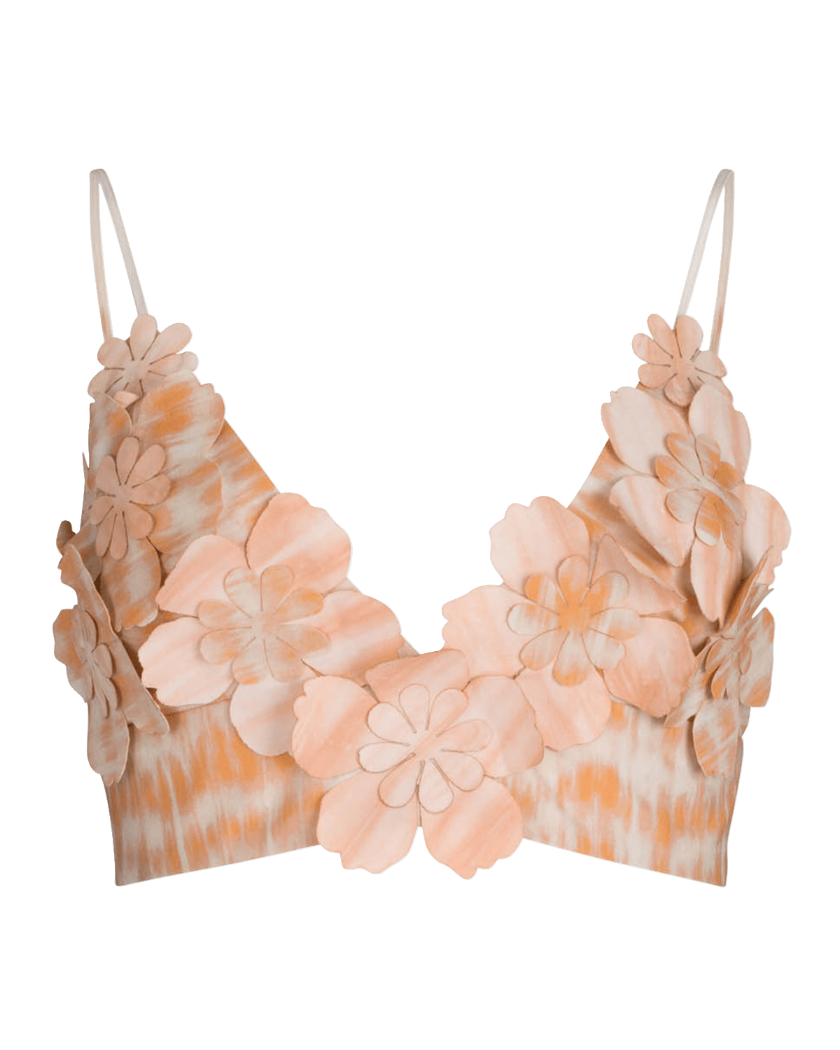 Silvia Tcherassi Ibbie Flower Tie-Dye Crop Top