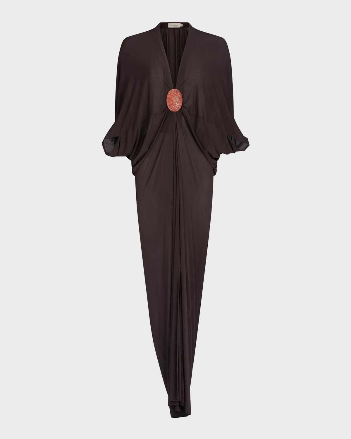 Silvia Tcherassi Malu Crystal Draped Maxi Dress