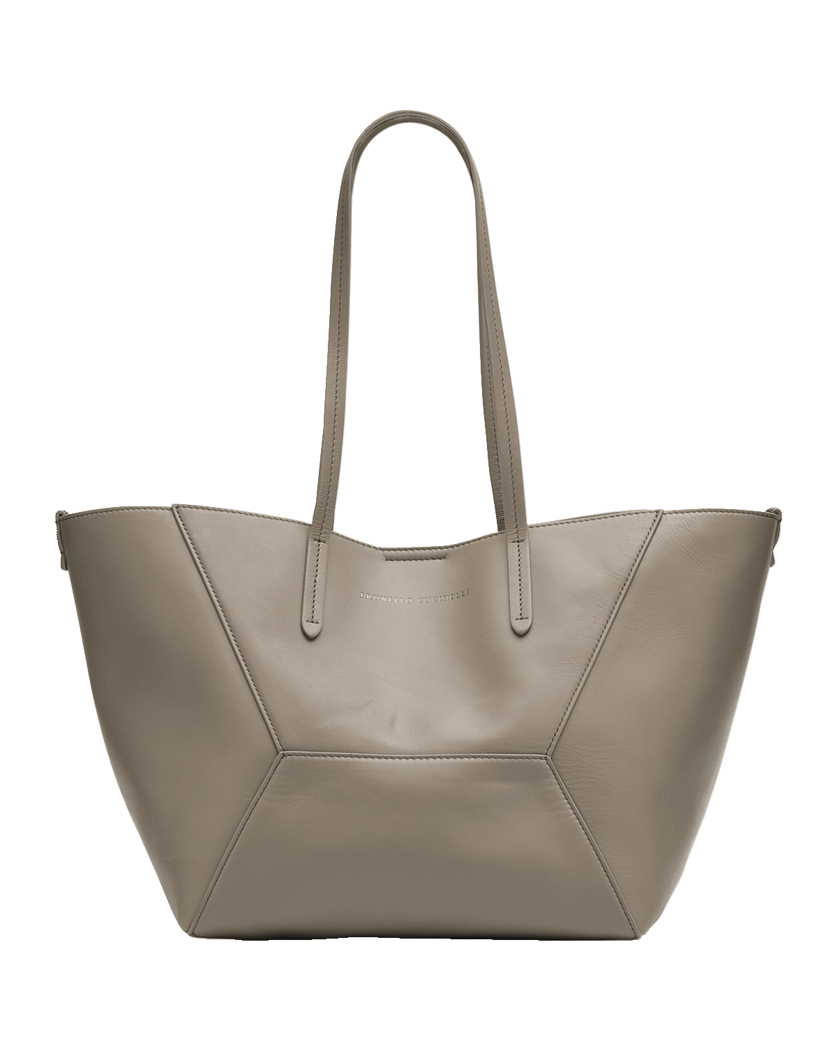 Brunello Cucinelli Small Geometric Leather Tote Bag