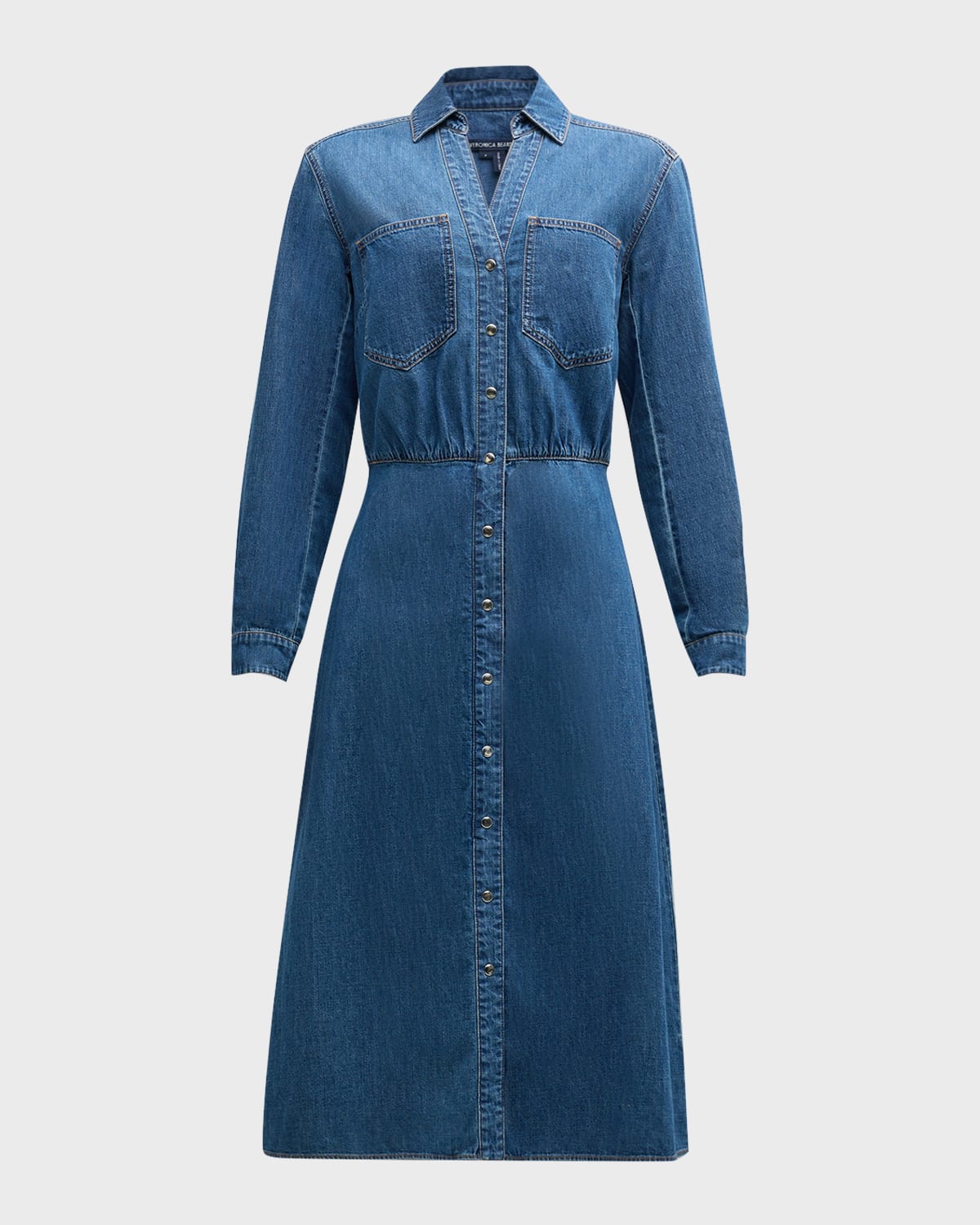 Veronica Beard Miranda Long-Sleeve Denim Shirtdress