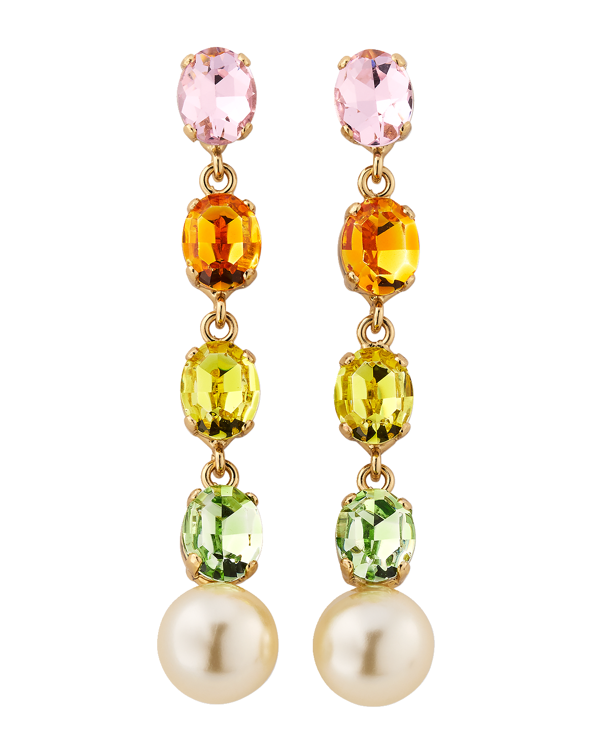 Rebekah Price Poise Aurora Crystal Long Earrings