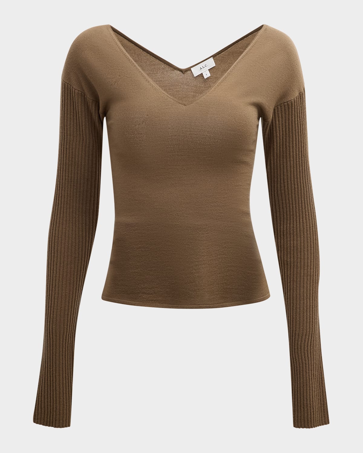 A.L.C. Georgina Colorblock Wool Cashmere Sweater Neiman Marcus