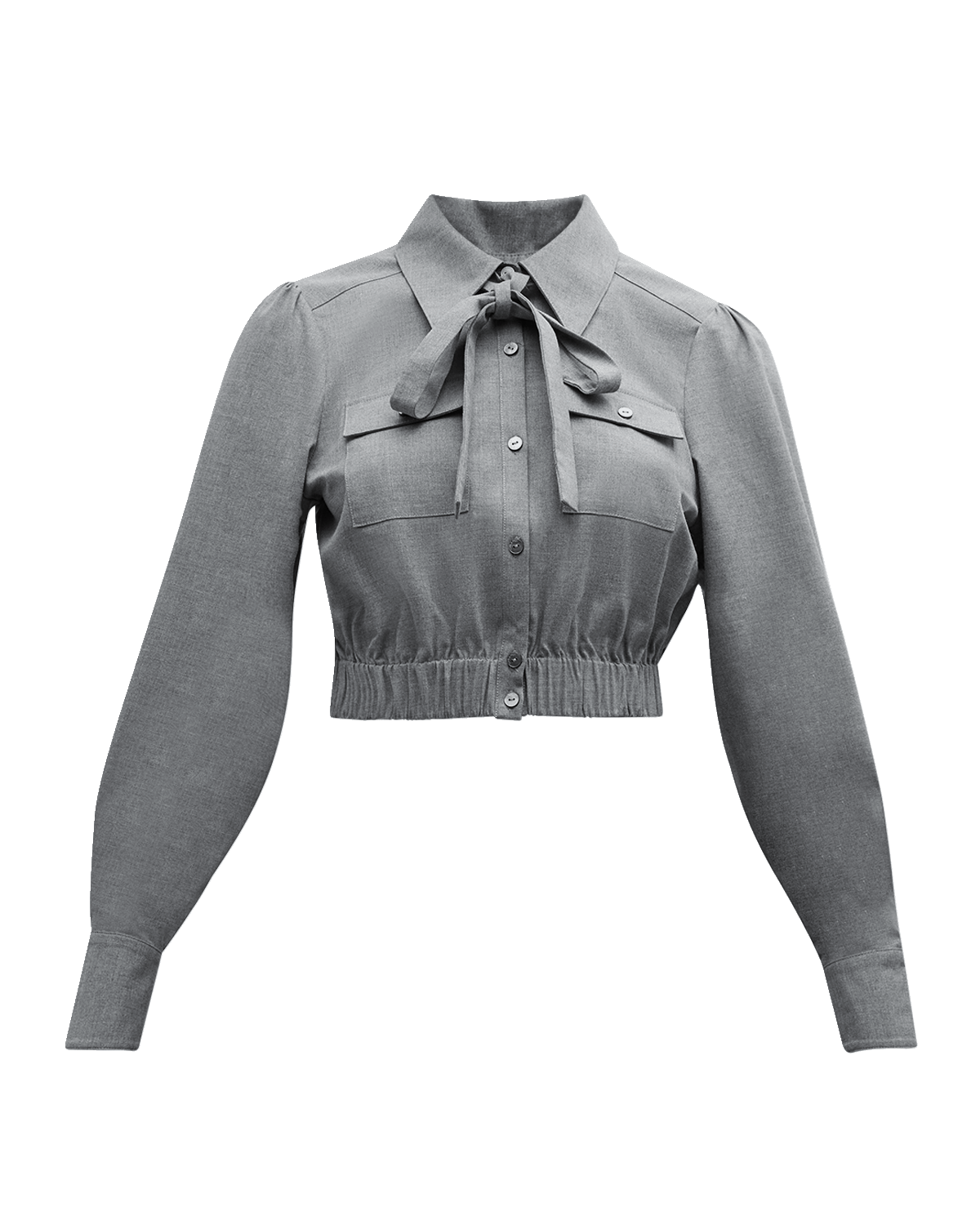 Cinq a Sept Francesca Long-Sleeve Crop Top