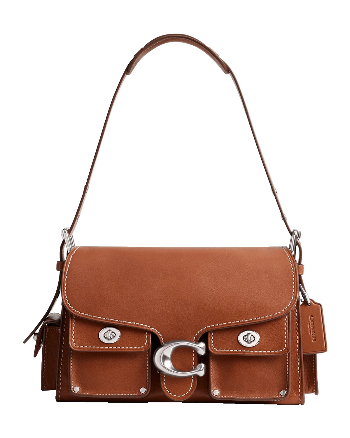 Coach Tabby Cargo Buckle Leather Shoulder Bag