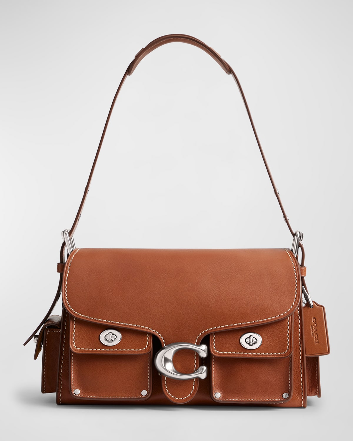Coach Tabby Cargo Buckle Leather Shoulder Bag