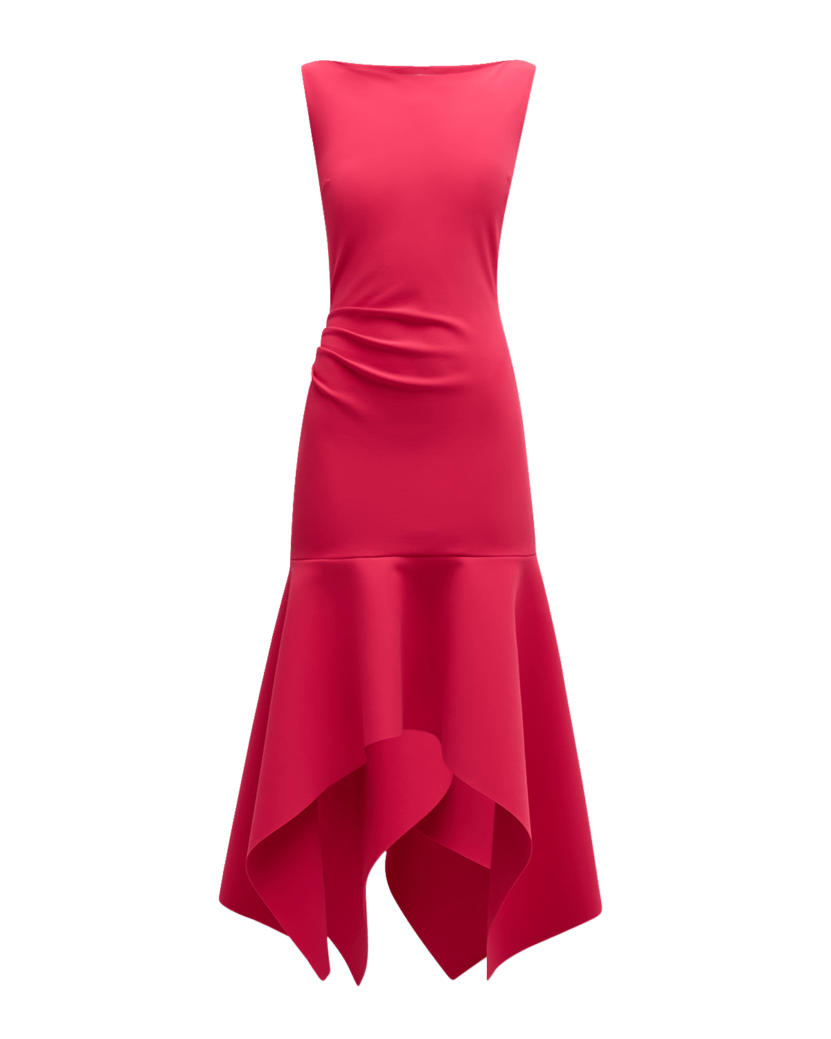 Chiara Boni La Petite Robe Boat-Neck Handkerchief Midi Dress