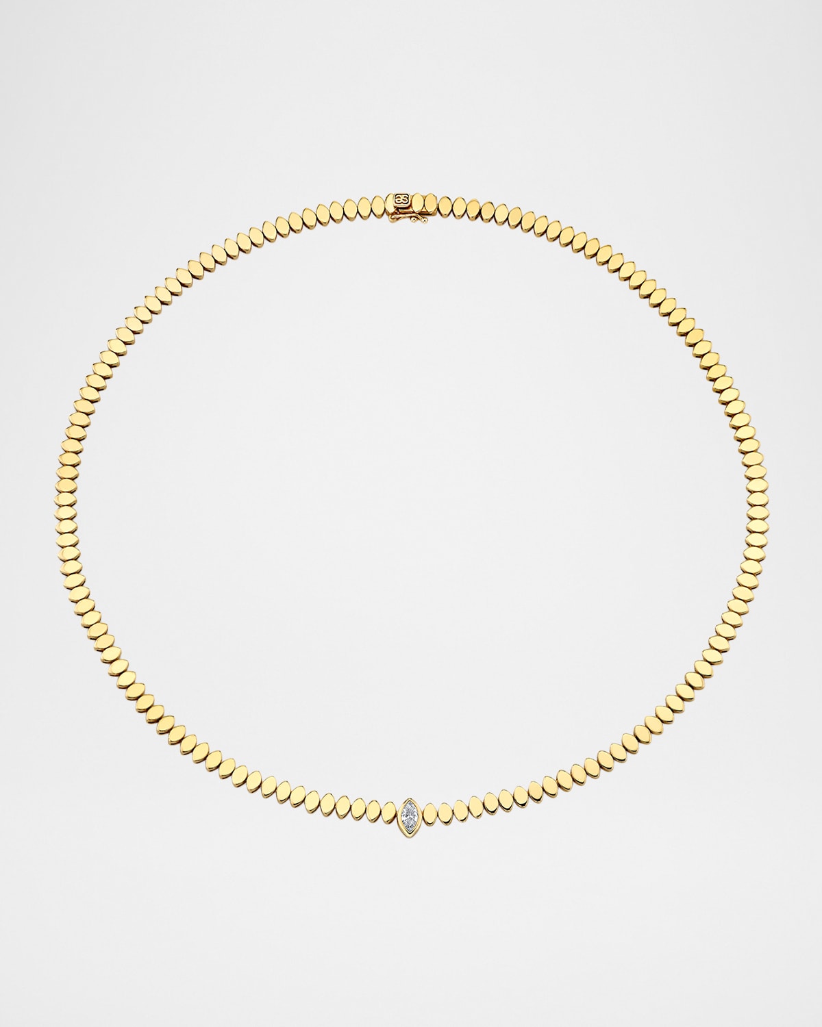 Sydney Evan 14K Yellow Gold Center Diamond Marquise Eye Necklace