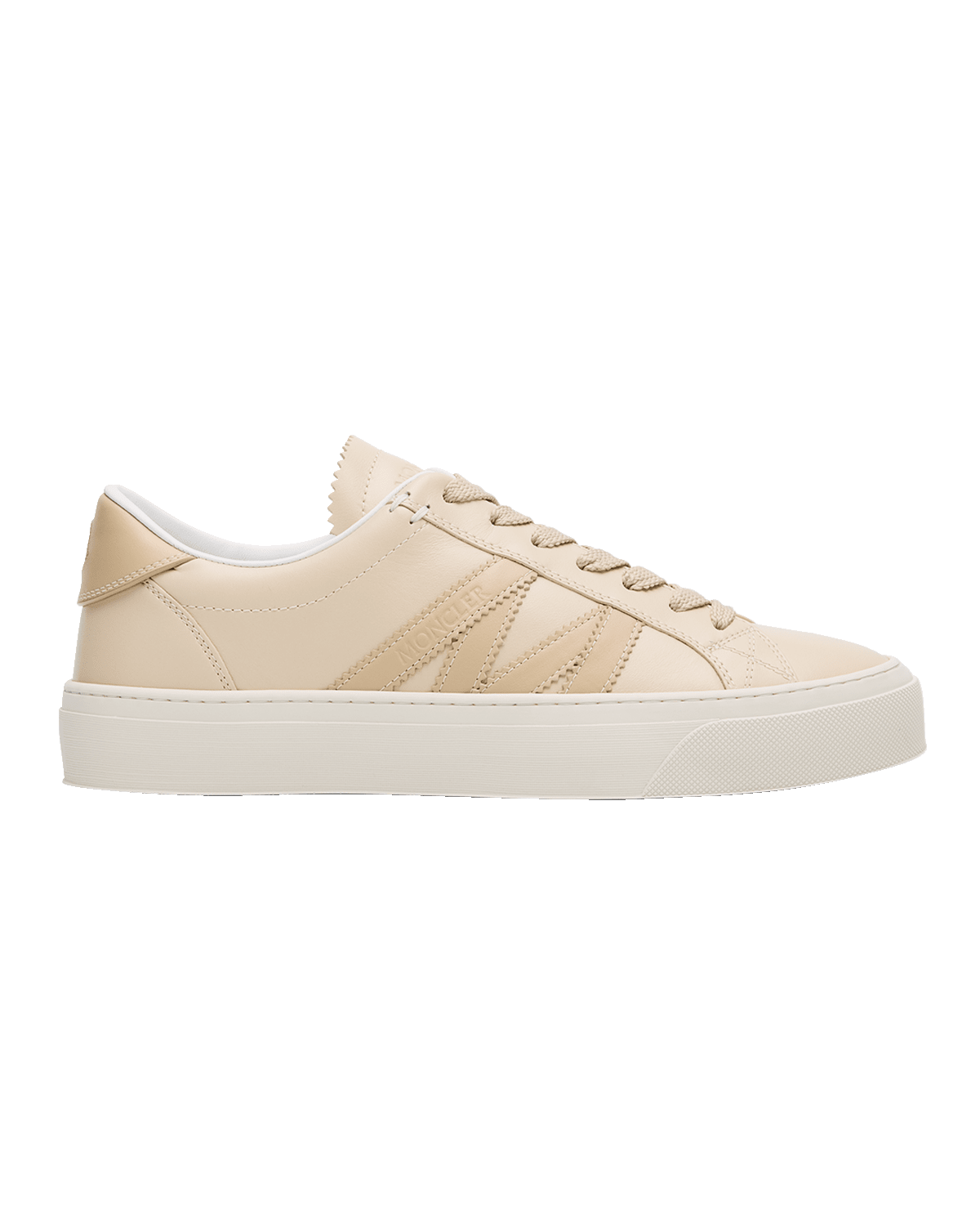 Moncler Monaco Leather Low-Top Sneakers