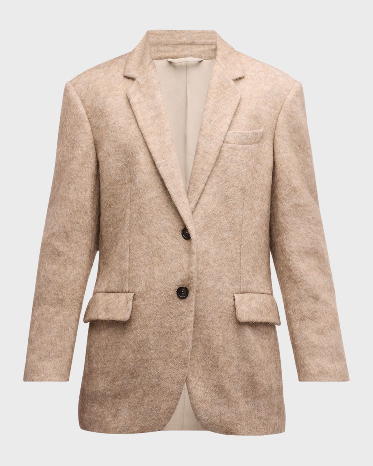 Brunello Cucinelli Cashmere-Mohair Single-Breasted Suit Jacket