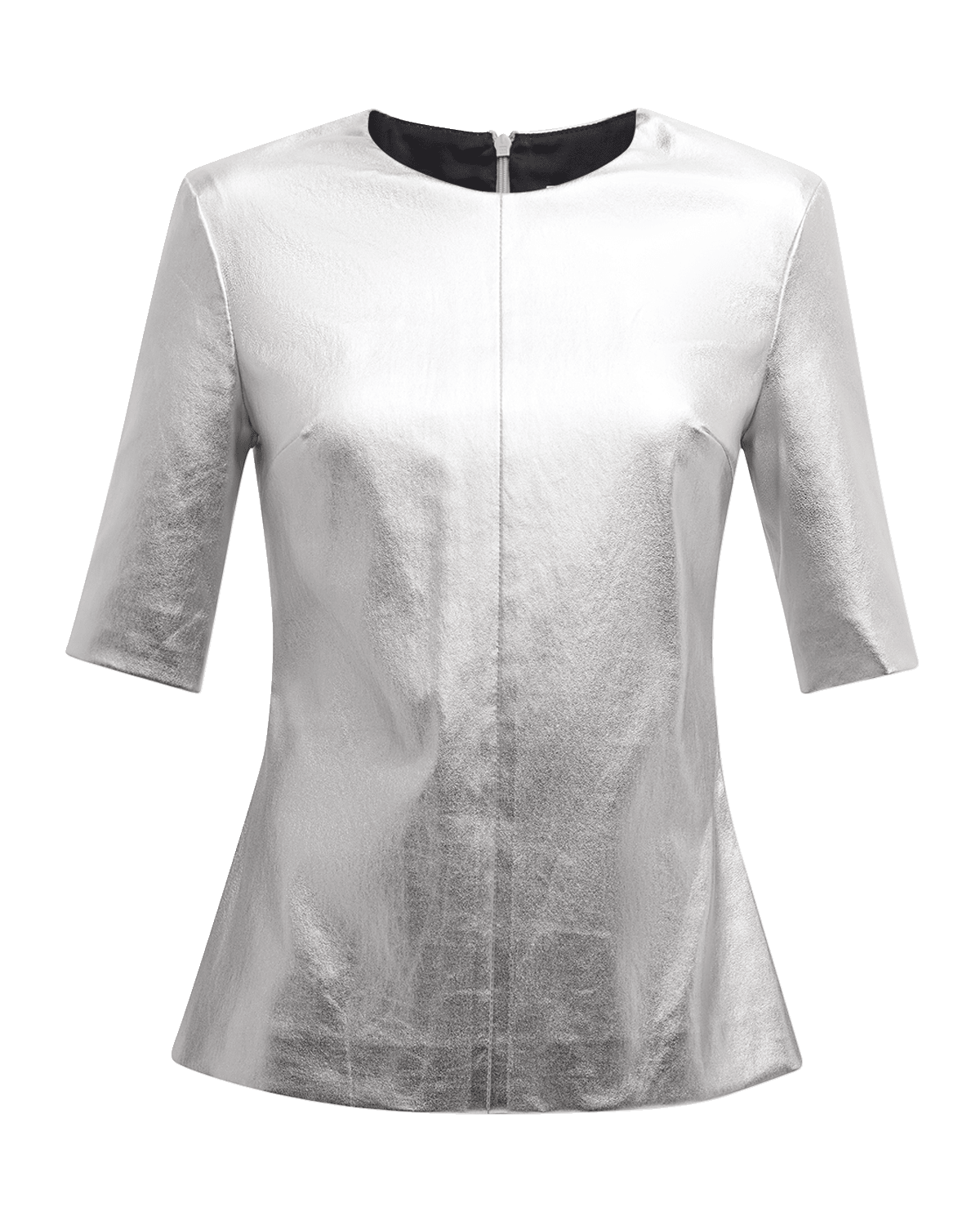 Rosetta Getty Leather Fitted T-Shirt