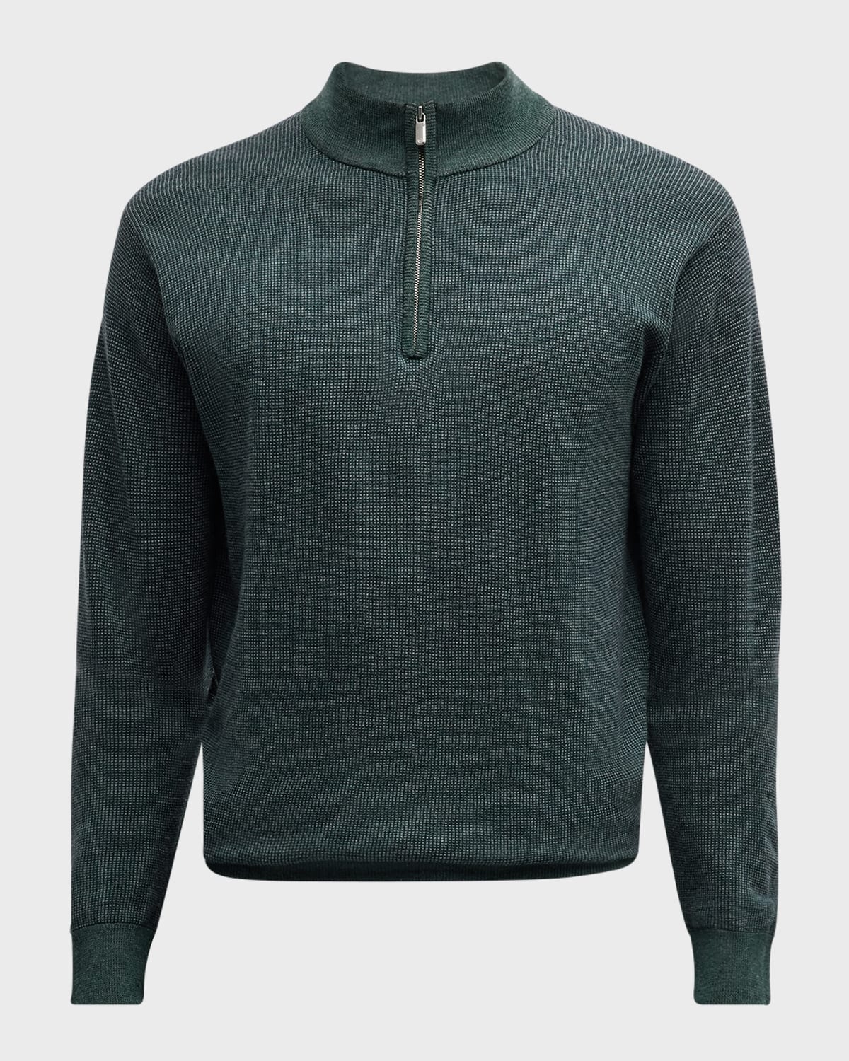 Peter Millar Men's Breaker Birdseye Quarter-Zip Sweater