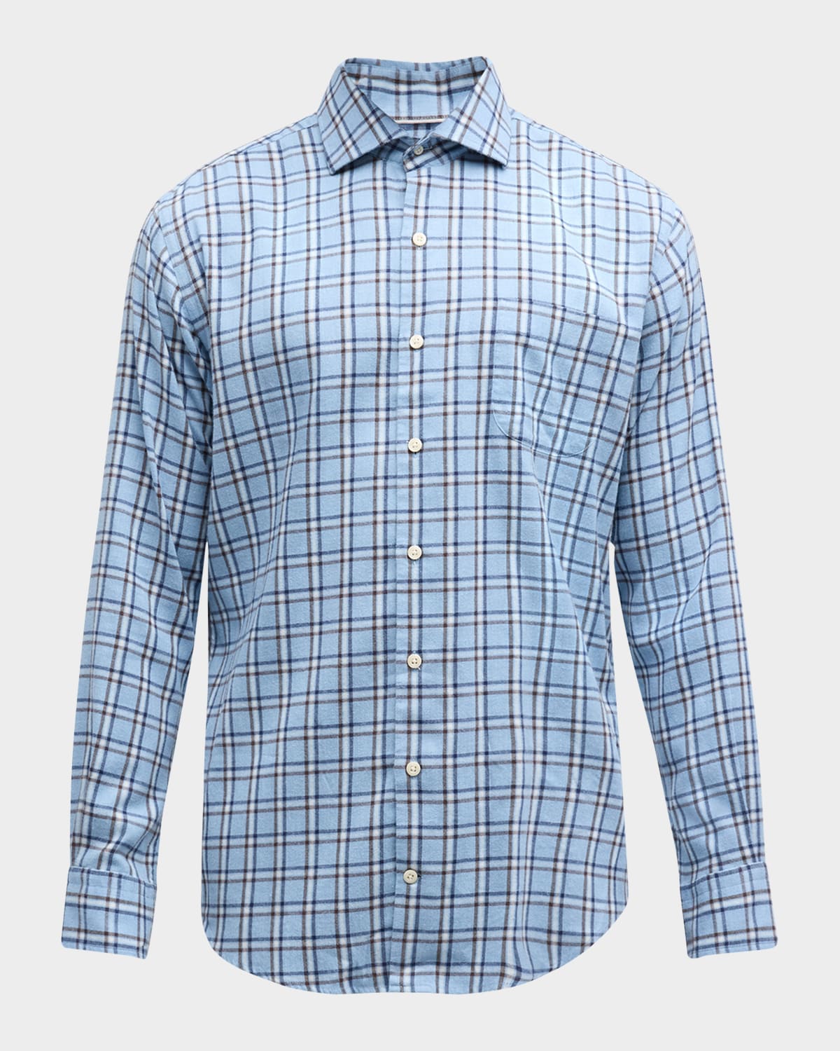 Peter Millar Men's Nelson Crown Flannel Check Sport Shirt