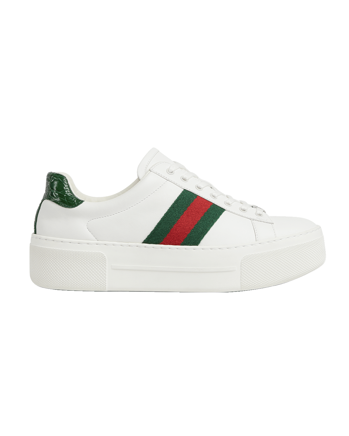 Gucci Ace Web Mixed Leather Sneakers