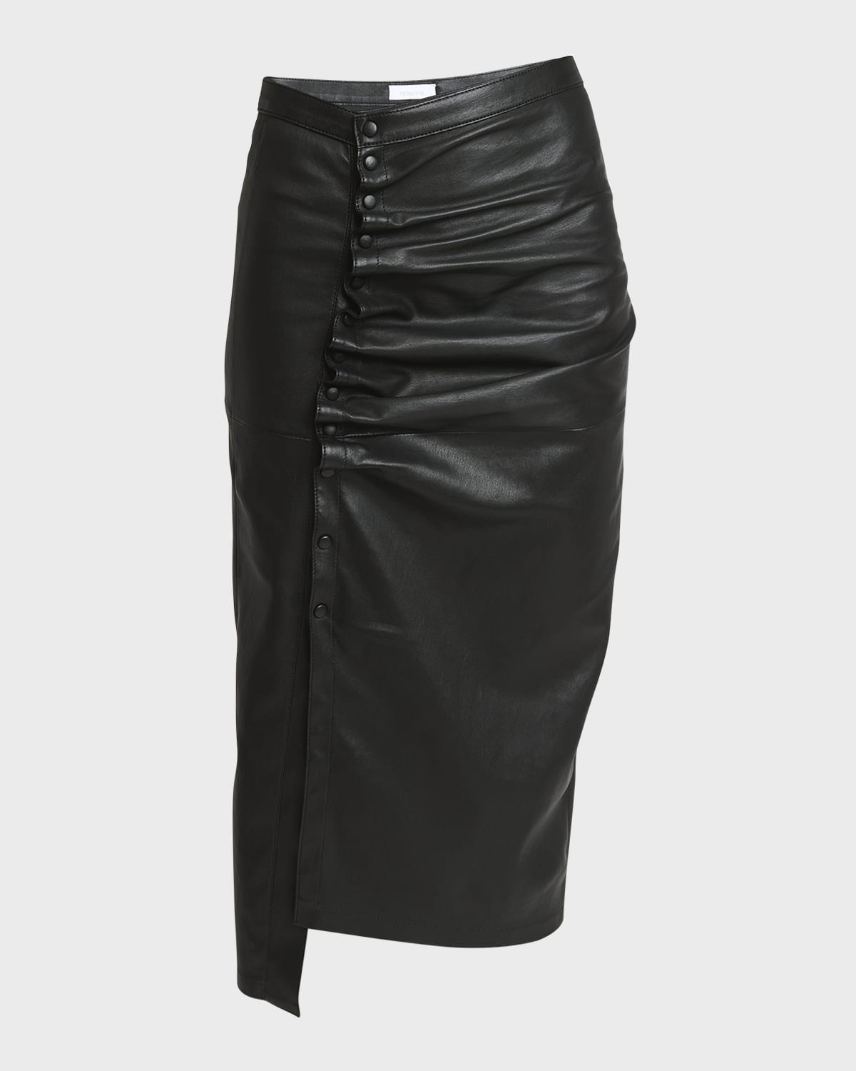 Rabanne Jupe Lambskin Leather Midi Skirt