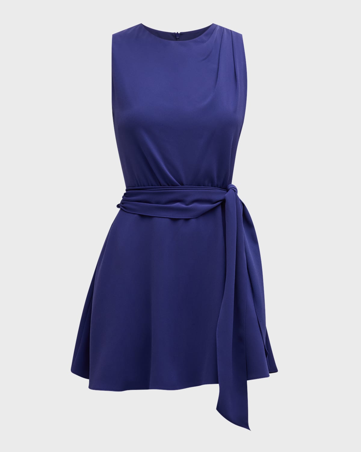 Black Halo Emsley Sleeveless Tie-Waist Mini Dress