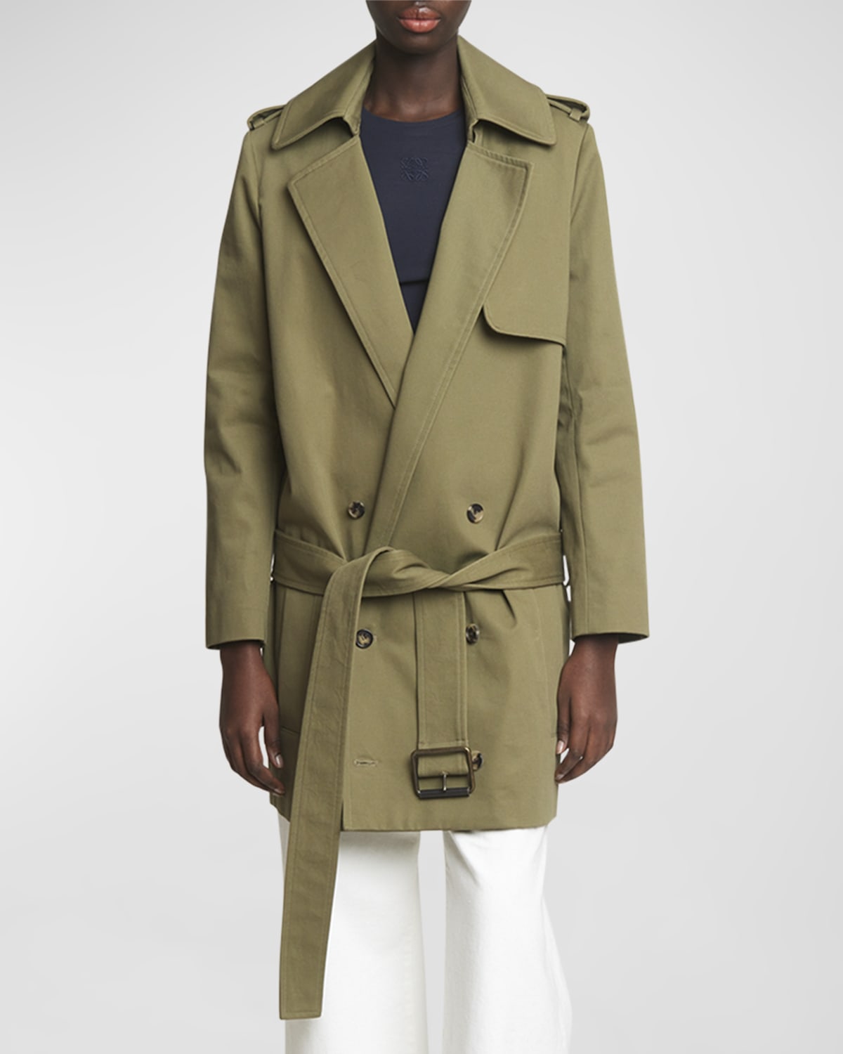 Loewe Belted Double-Breasted Trench Coat