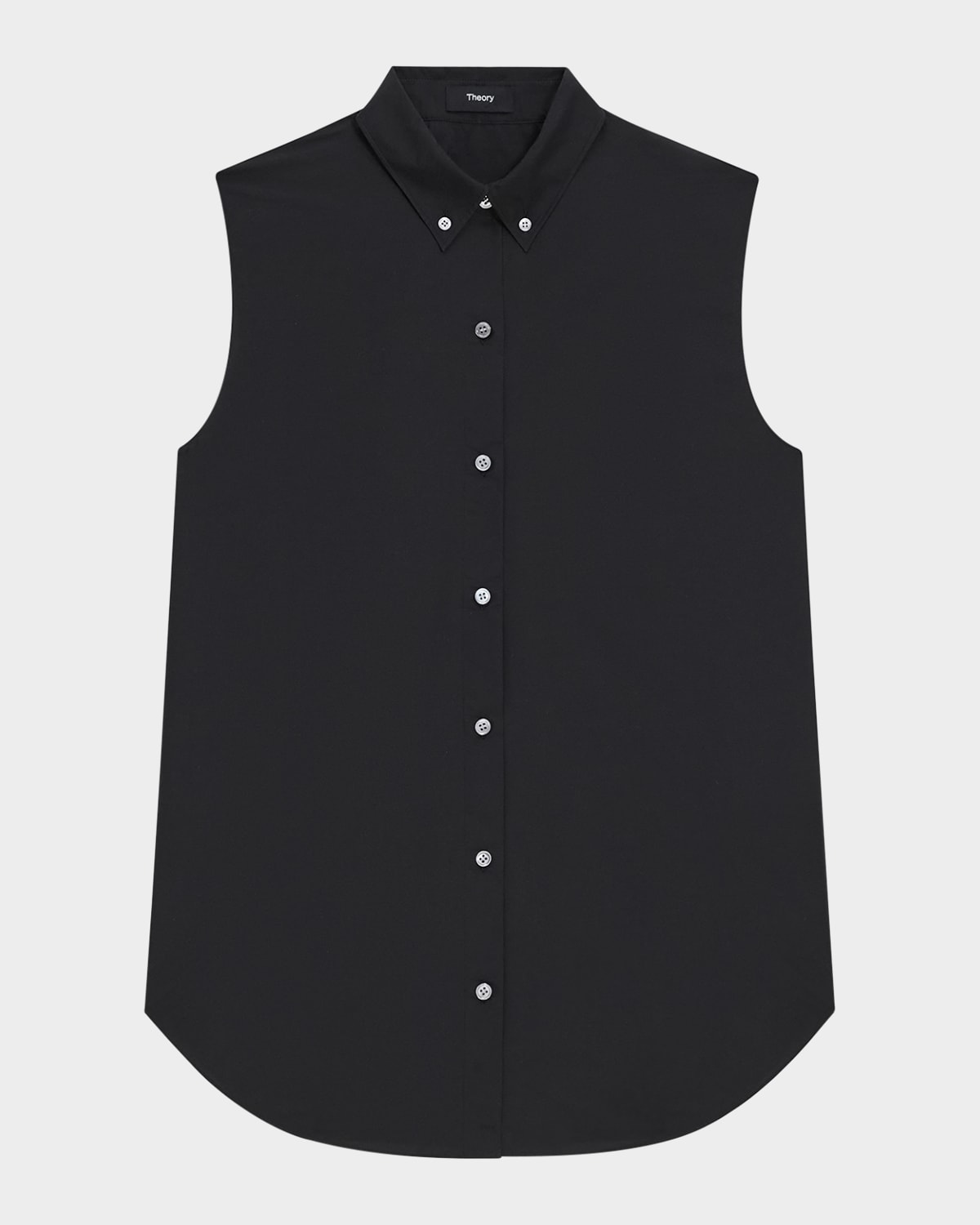 Theory Oversized Sleeveless Button-Front Shirt