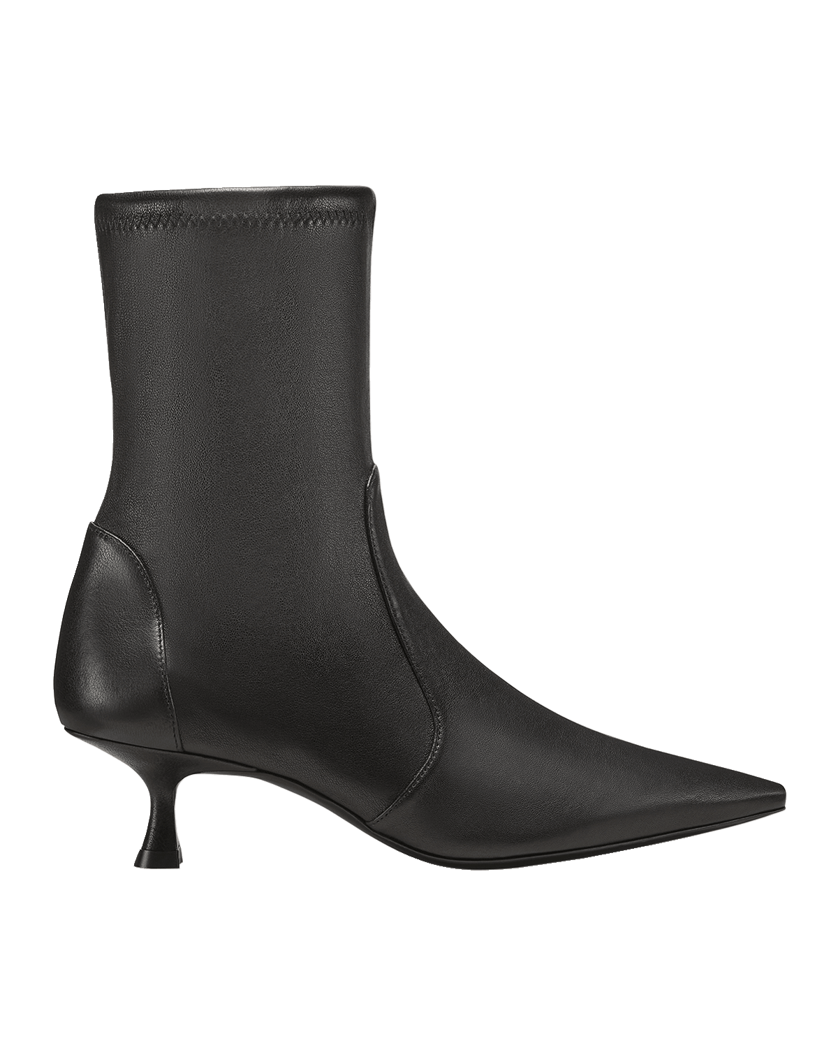 Stuart Weitzman Naomi Stretch Leather Ankle Booties